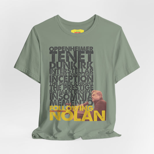 FOLLOWING CHRISTOPHER NOLAN (Unisex Jersey Short Sleeve Tee)