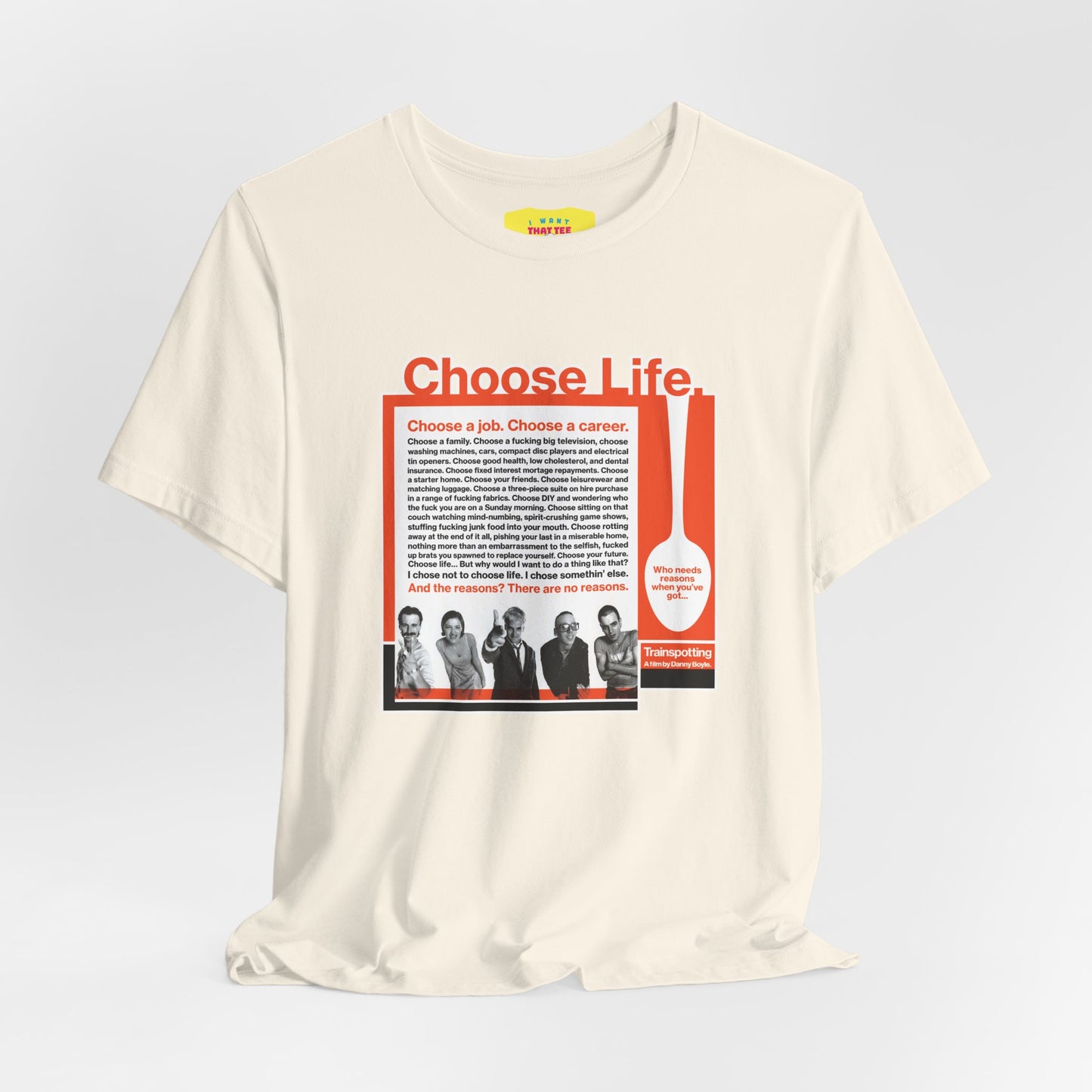 CHOOSE LIFE - TRAINSPOTTING (Unisex Softstyle T-Shirt)