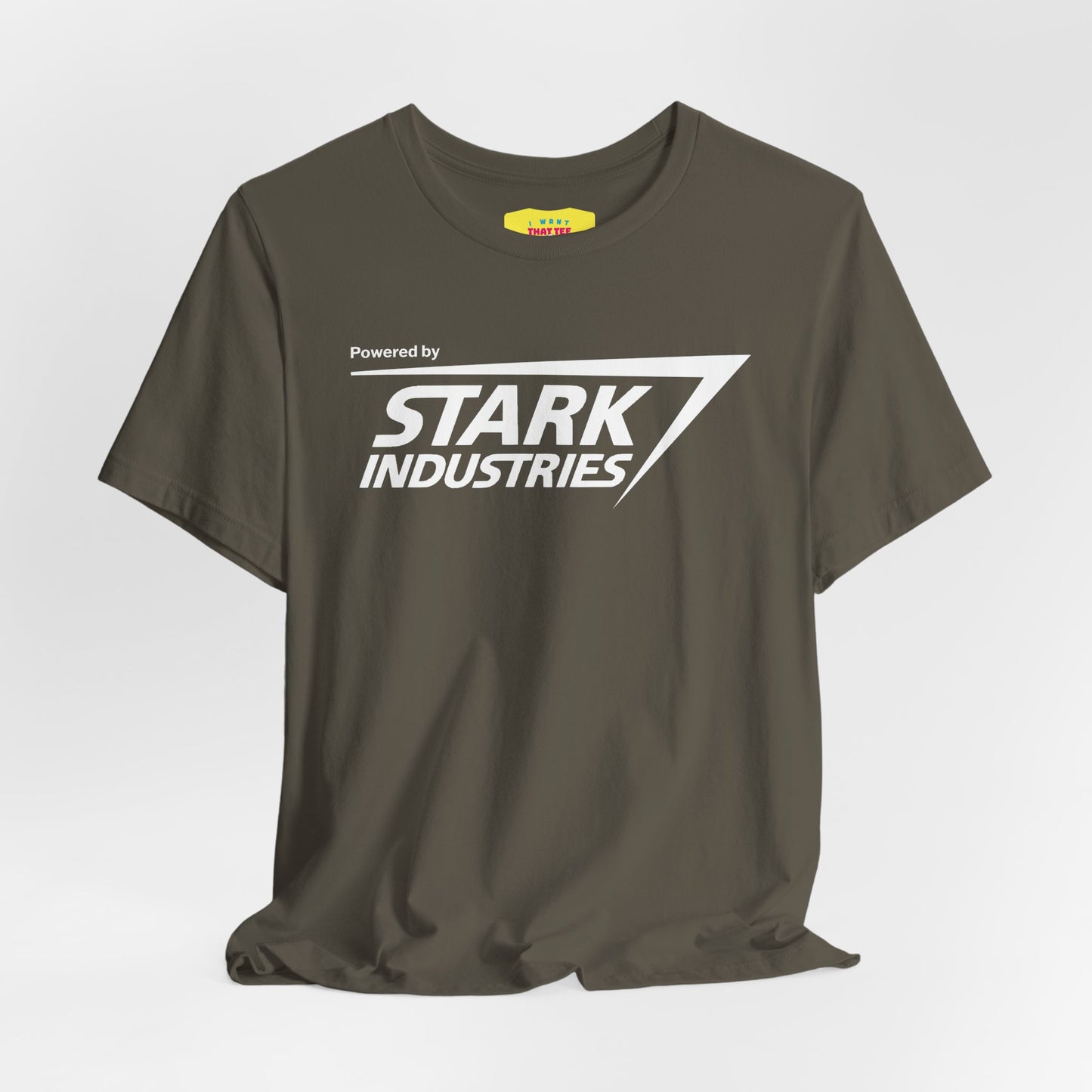 POWERED BY STARK INDUSTRIES (Unisex Jersey Short Sleeve Tee)