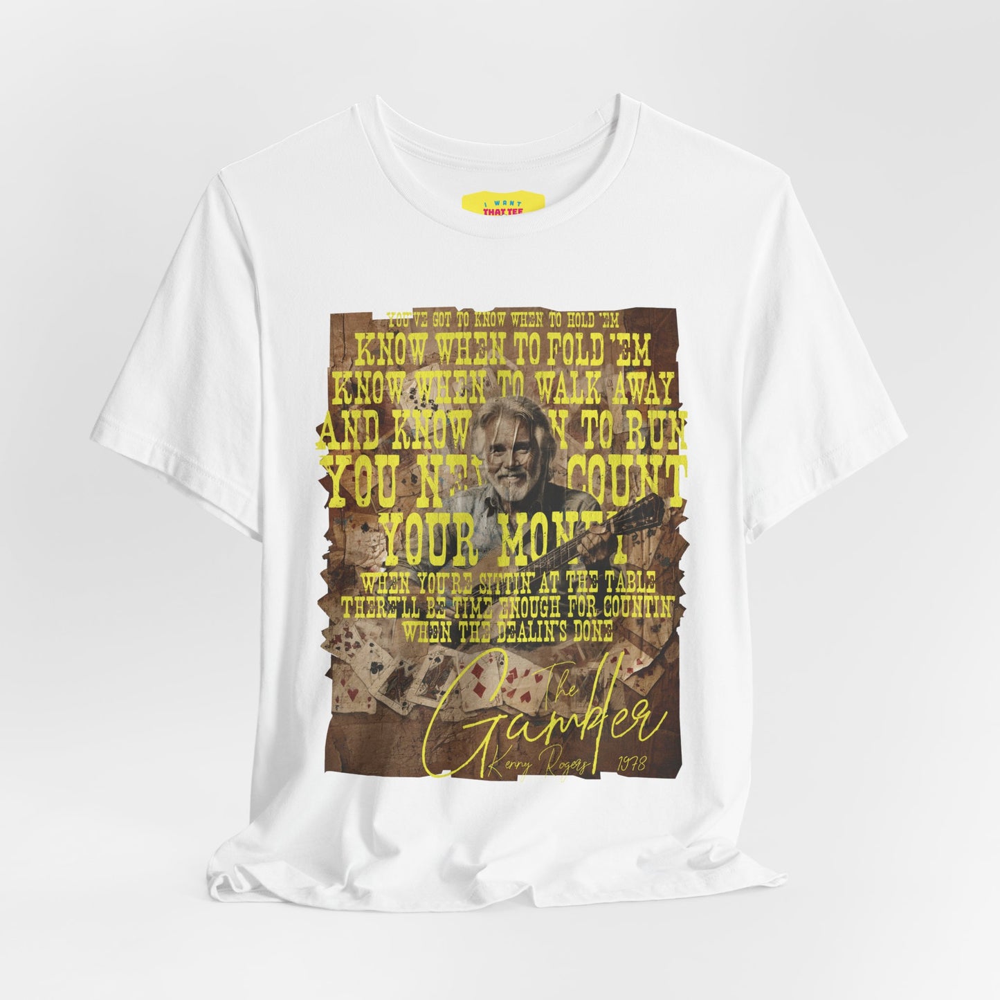 THE GAMBLER - KENNY ROGERS (Unisex Jersey Short Sleeve Tee)