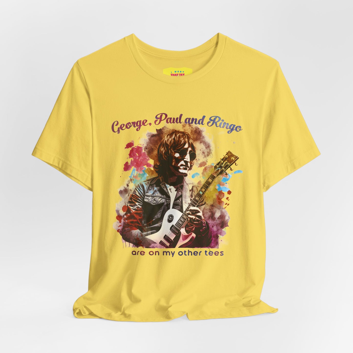 GEORGE, PAUL AND RINGO ARE ON MY OTHER TEES - (Unisex Softstyle T-Shirt)