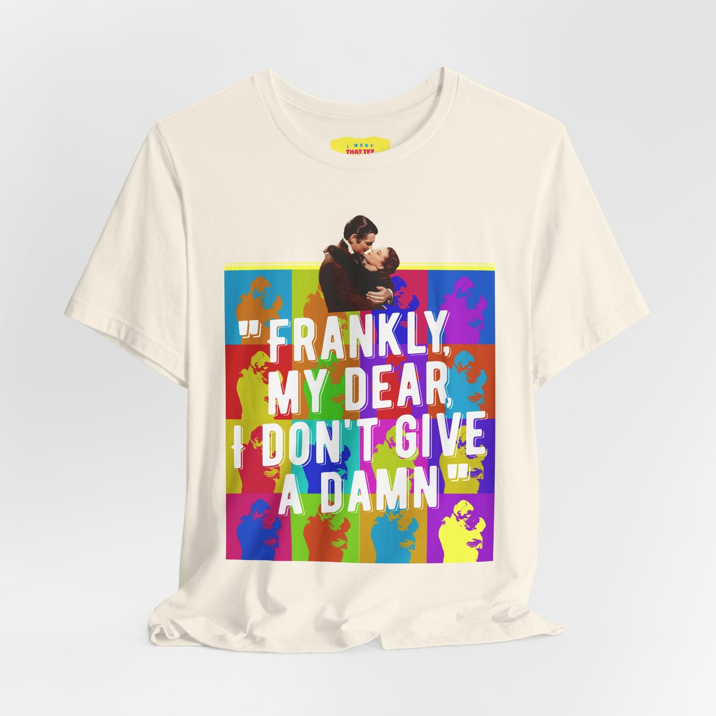 FRANKLY, MY DEAR, I DON'T GIVE A DAMN - GONE WITH THE WIND QUOTE (Unisex Jersey Short Sleeve Tee)