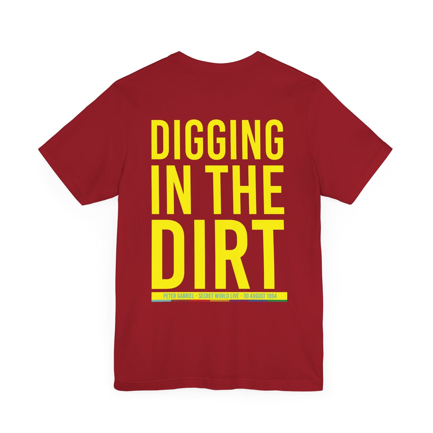 DIGGING IN THE DIRT - PETER GABRIEL SECRET WORLD LIVE (Unisex Jersey Short Sleeve Tee)