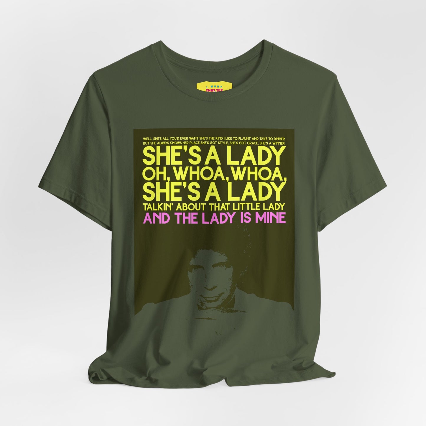 SHE'S A LADY - TOM JONES (Unisex Jersey Short Sleeve Tee)