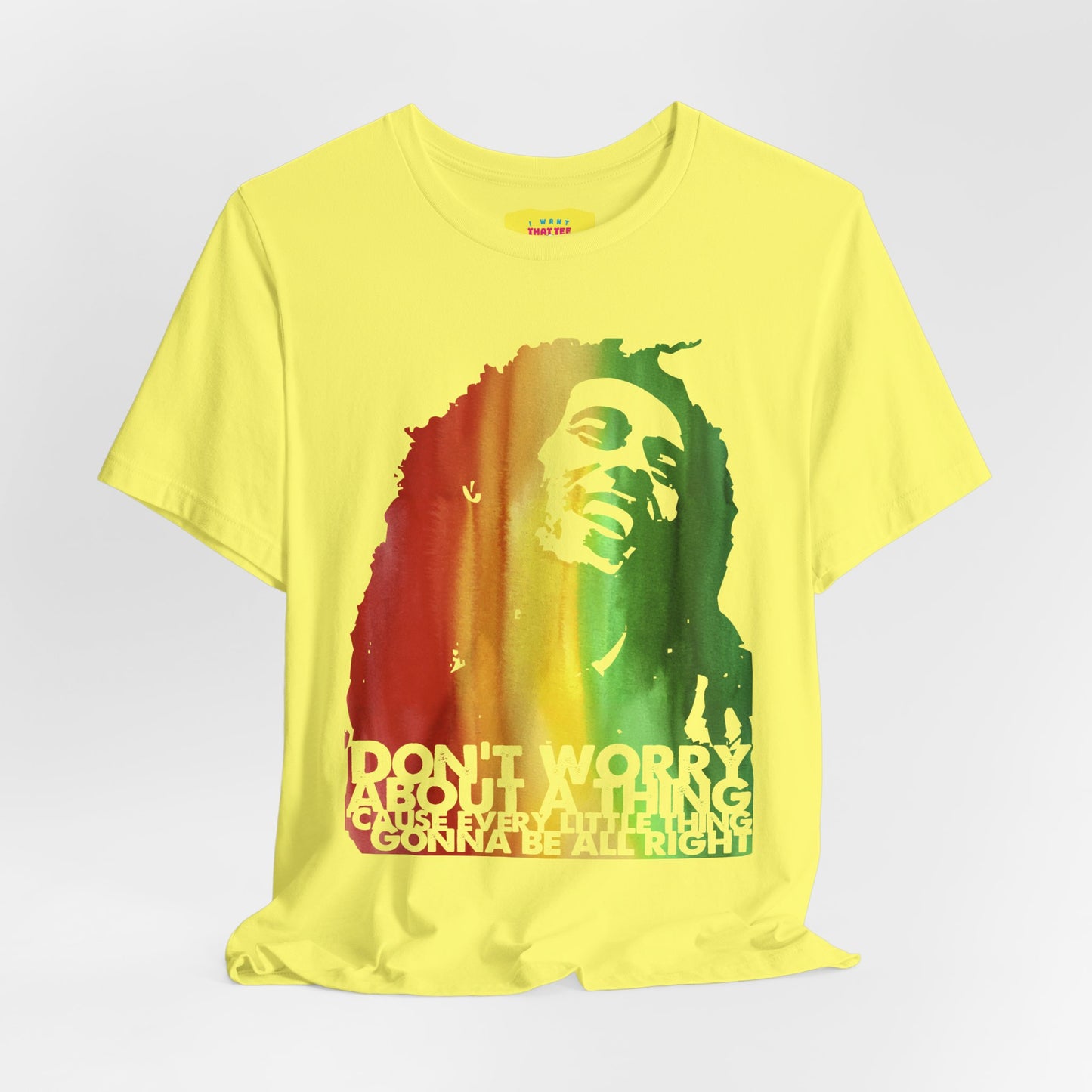 THREE LITTLE BIRDS - B0B MARLEY (Unisex Jersey Short Sleeve Tee)