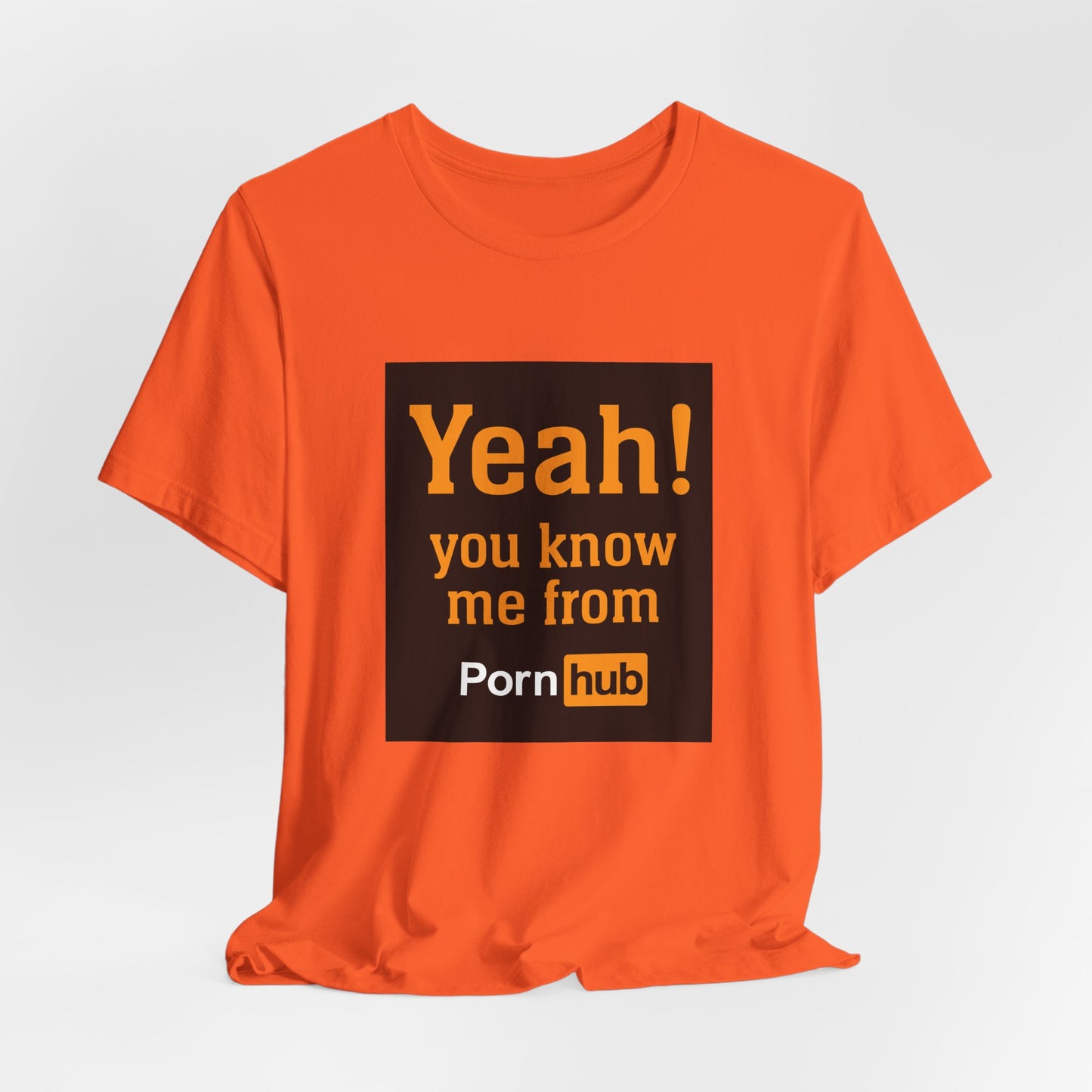 YEAH! YOU KNOW ME FROM PORNHUB (Unisex Softstyle T-Shirt)