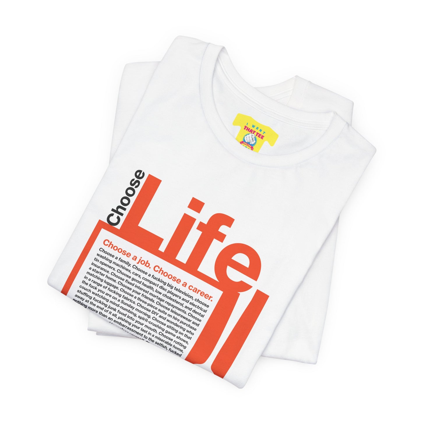 CHOOSE LIFE - TRAINSPOTTING (Unisex Softstyle T-Shirt)