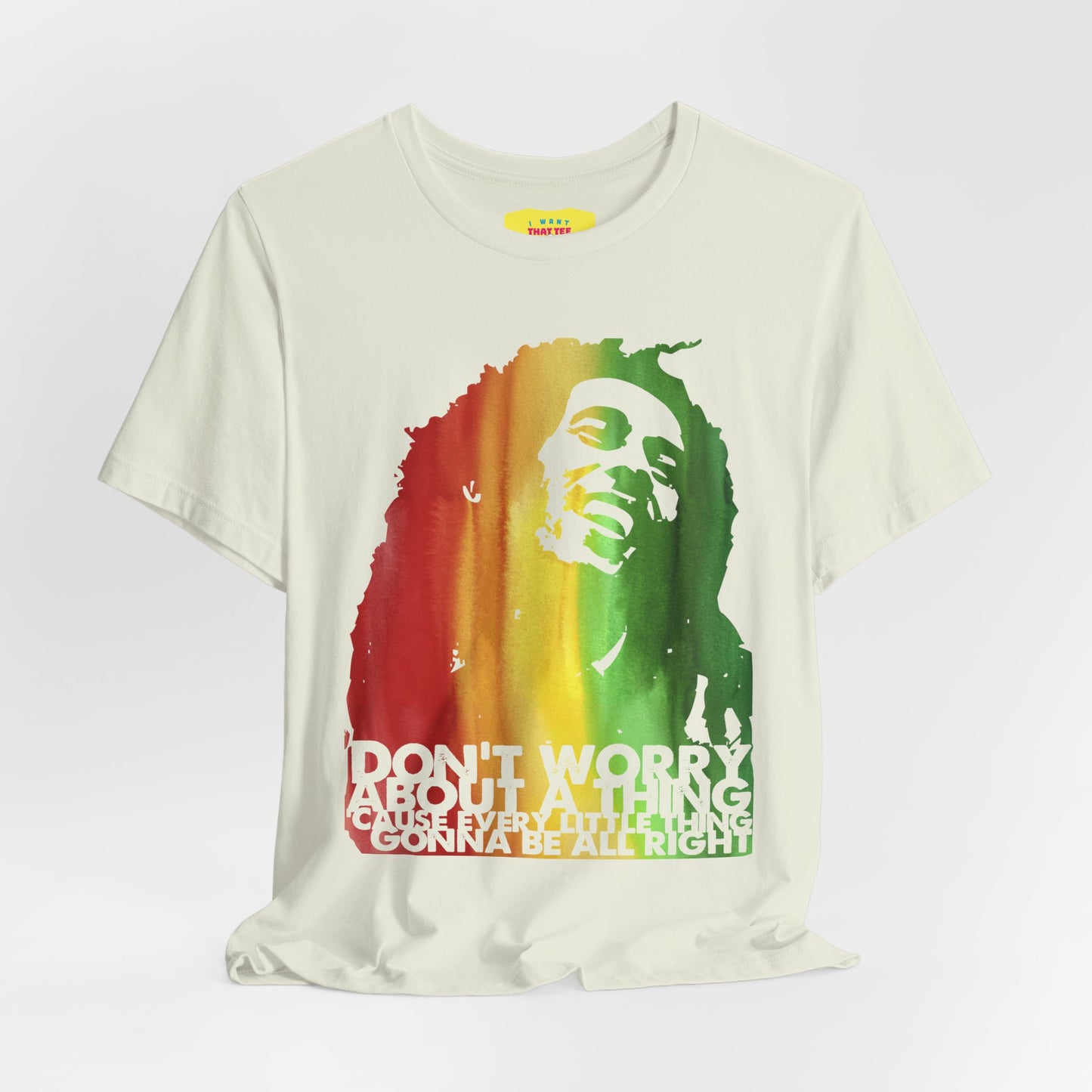 THREE LITTLE BIRDS - B0B MARLEY (Unisex Jersey Short Sleeve Tee)