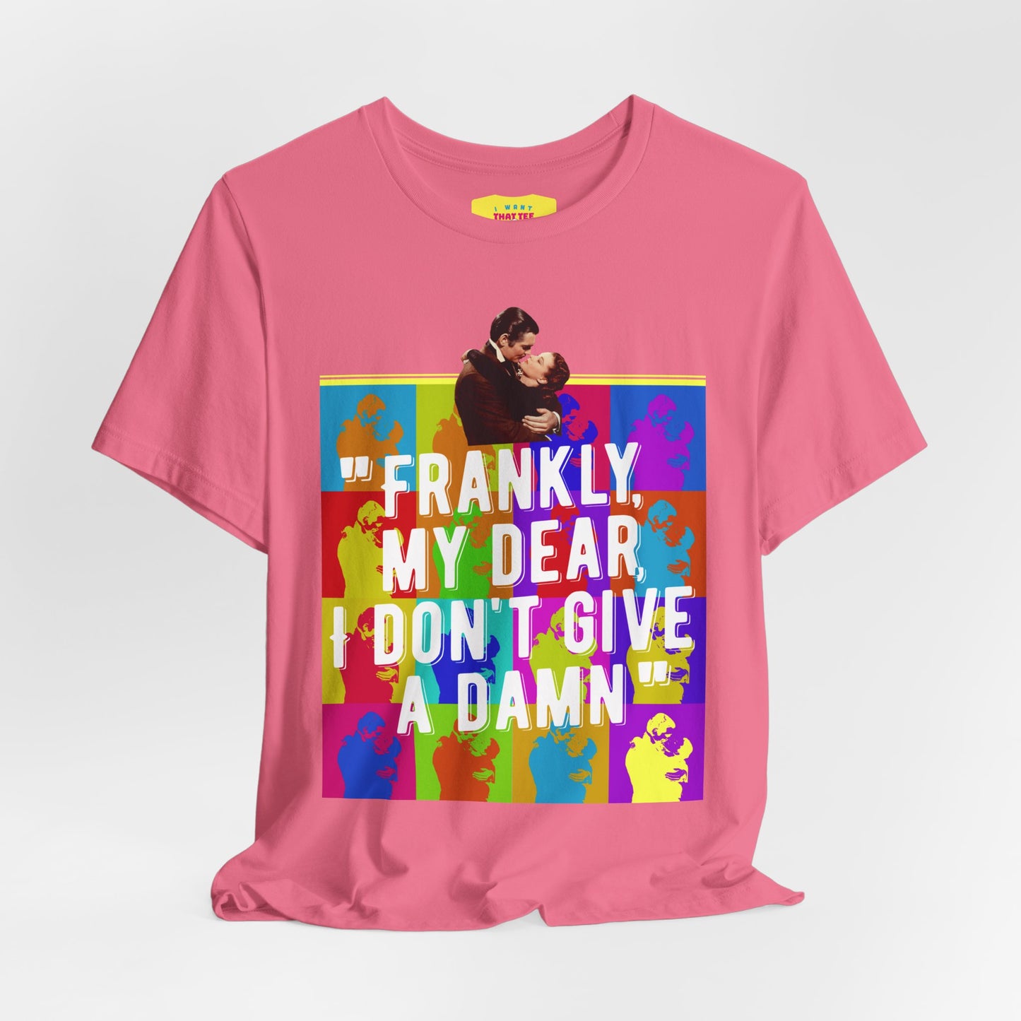 FRANKLY, MY DEAR, I DON'T GIVE A DAMN - GONE WITH THE WIND QUOTE (Unisex Jersey Short Sleeve Tee)