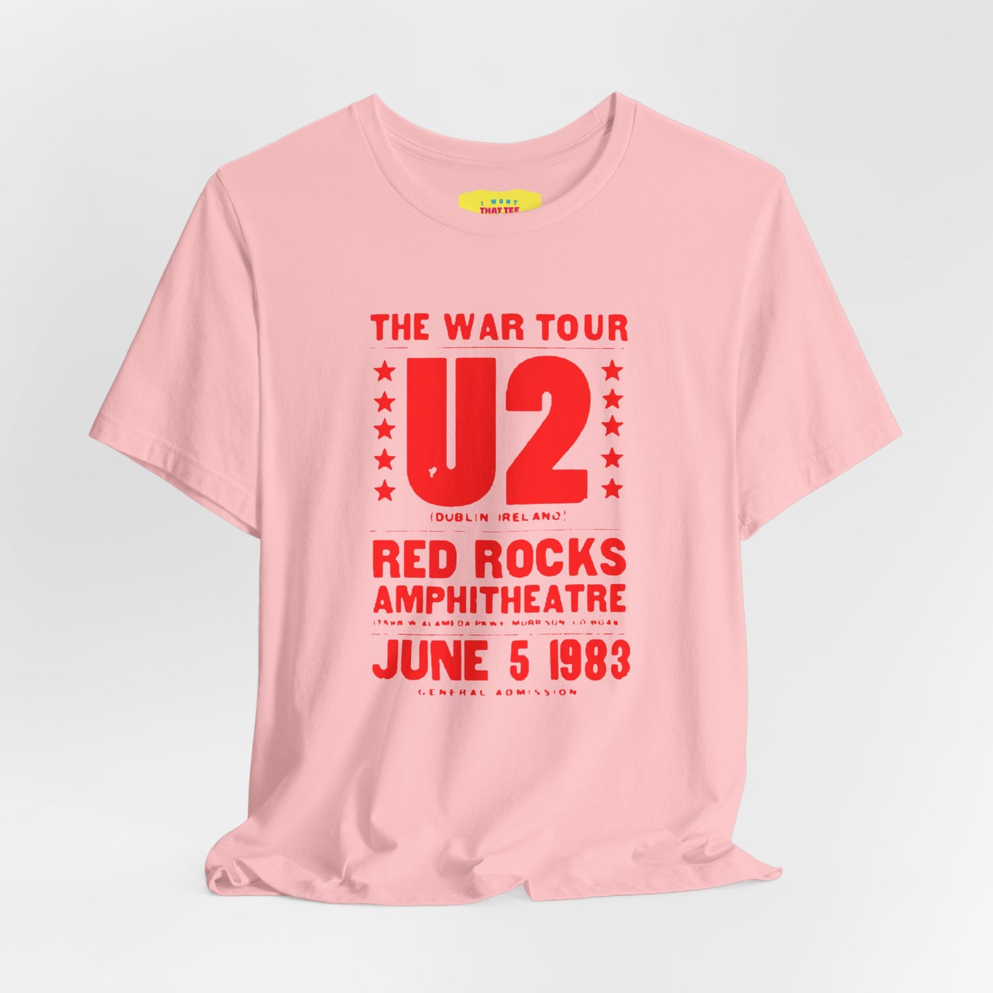 U2 THE WAR TOUR 1983 POSTER (Unisex Jersey Short Sleeve Tee)