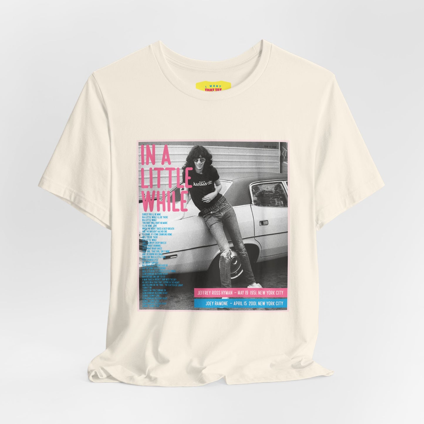 JOEY RAMONE - IN A LITTLE WHILE (Unisex Softstyle T-Shirt)