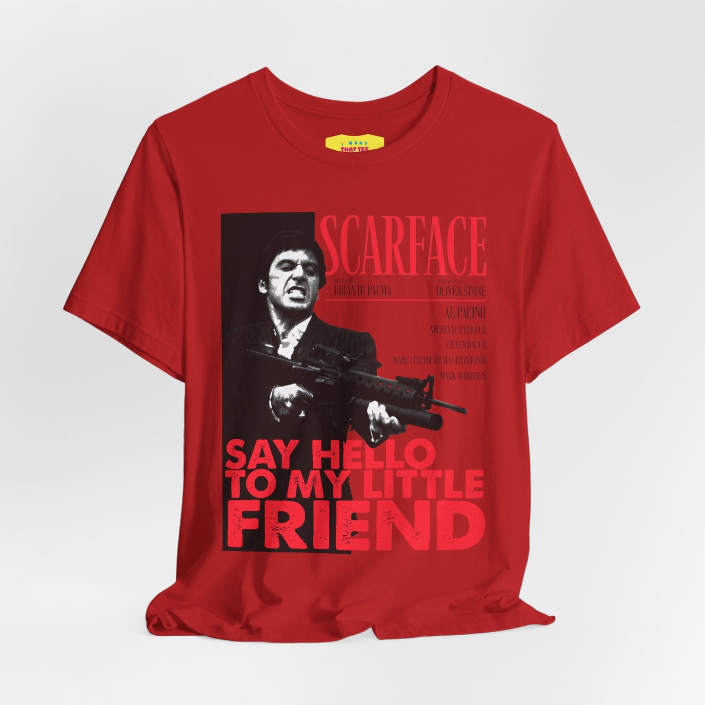 SAY HELLO TO MY LITTLE FRIEND - SCARFACE (Unisex Jersey Short Sleeve Tee)