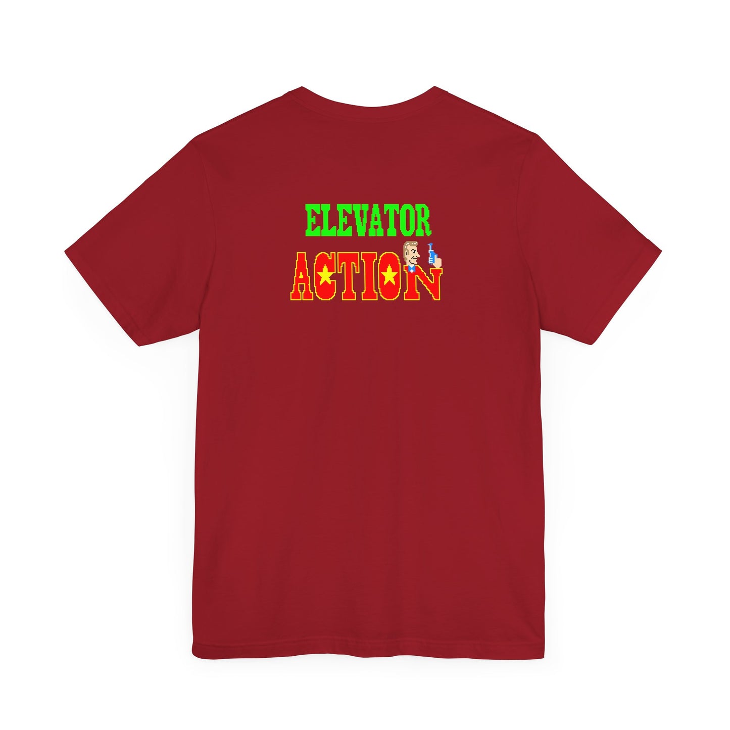 ELEVATOR ACTION ARCADE SCREEN (Unisex Jersey Short Sleeve Tee)