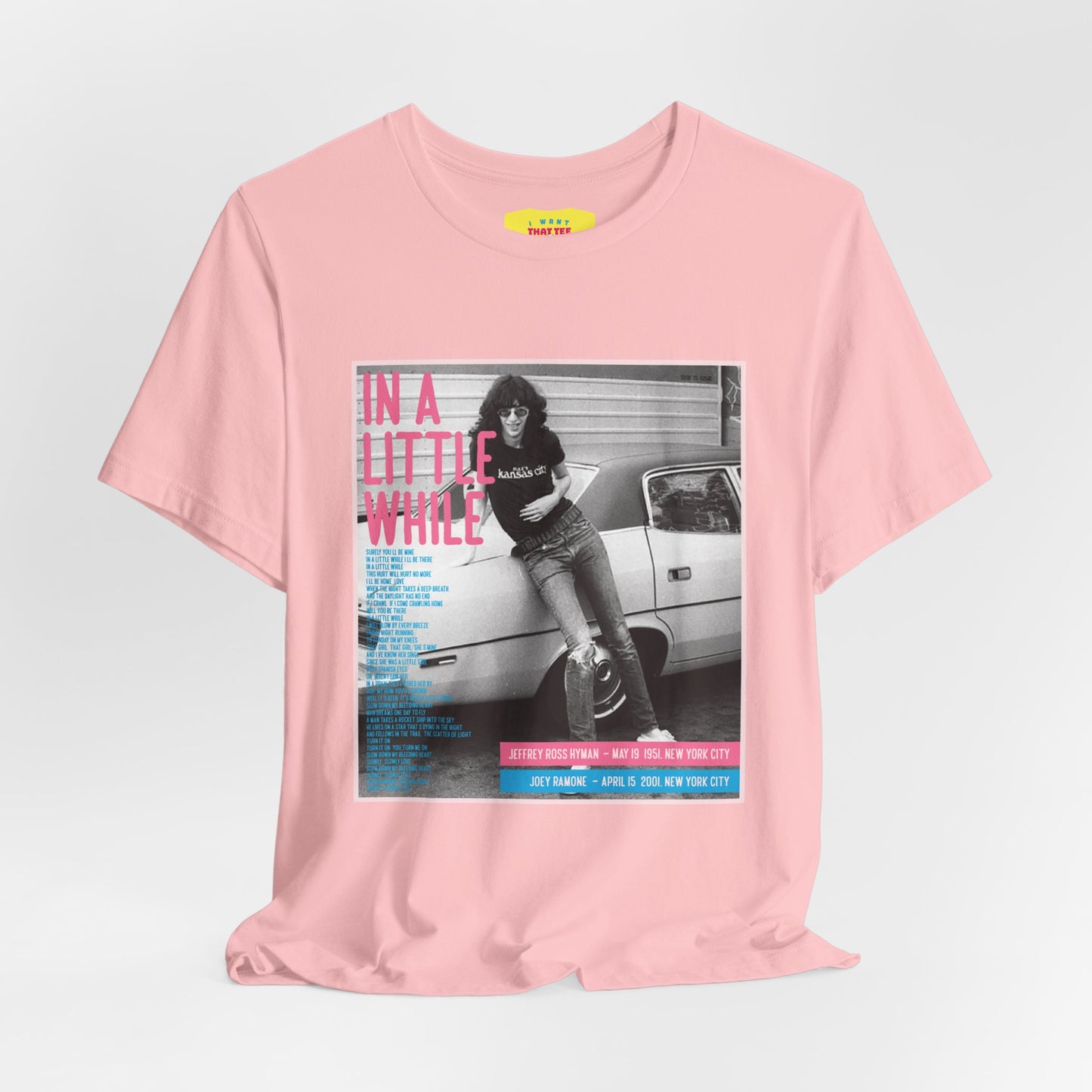 JOEY RAMONE - IN A LITTLE WHILE (Unisex Softstyle T-Shirt)