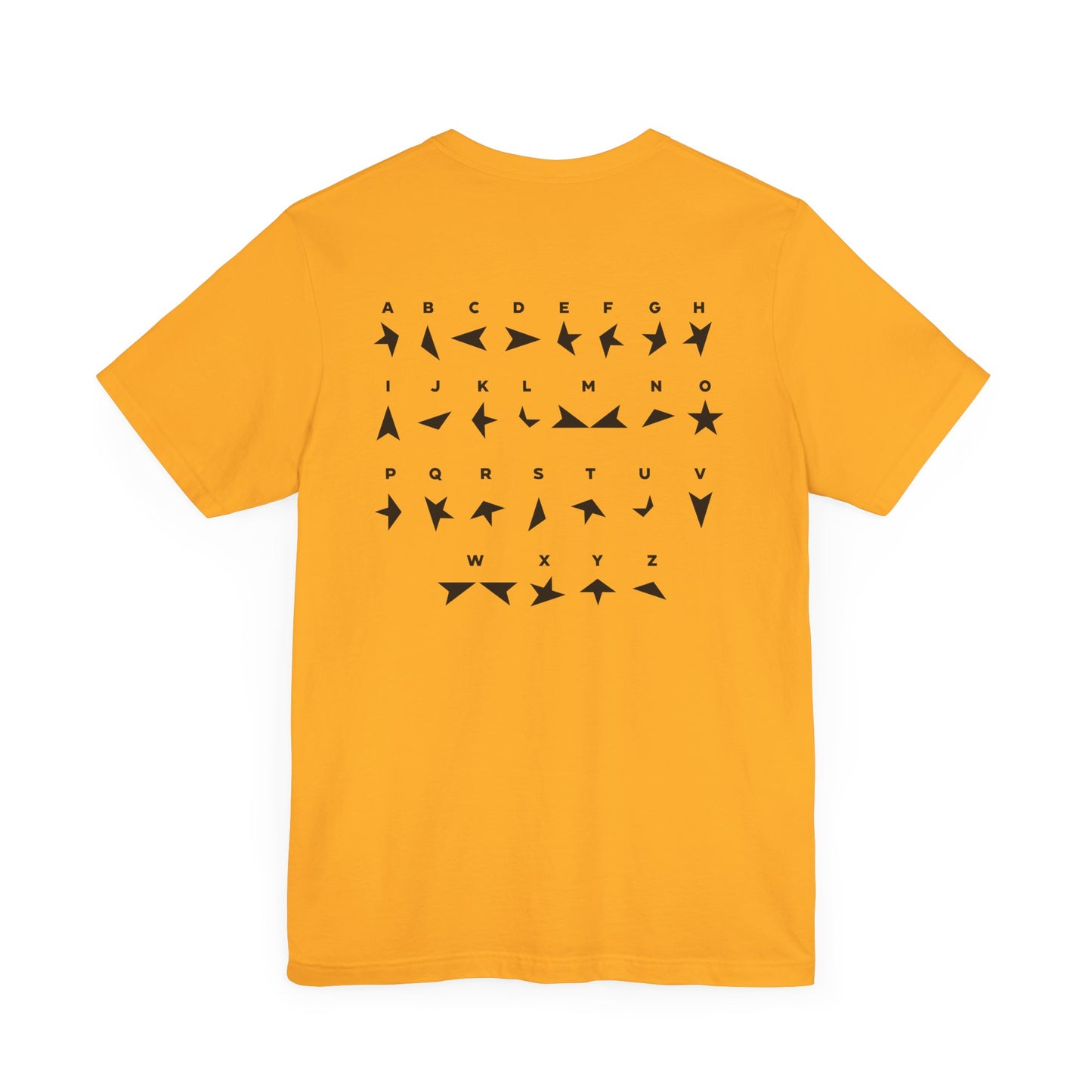 BLACKSTAR ALPHABET - DAVID BOWIE (Unisex Jersey Short Sleeve Tee)