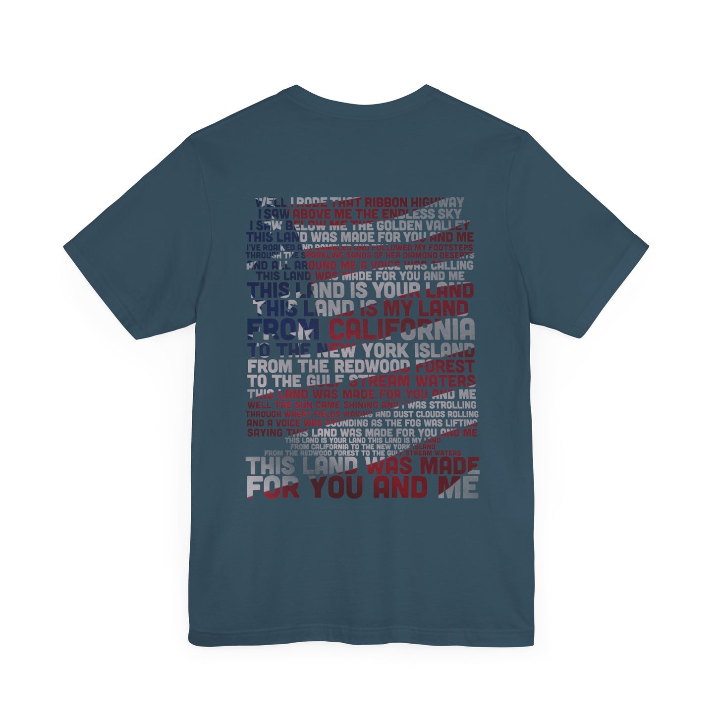 THIS LAND IS YOUR LAND - BRUCE SPRINGSTEEN (Unisex Jersey Short Sleeve Tee)