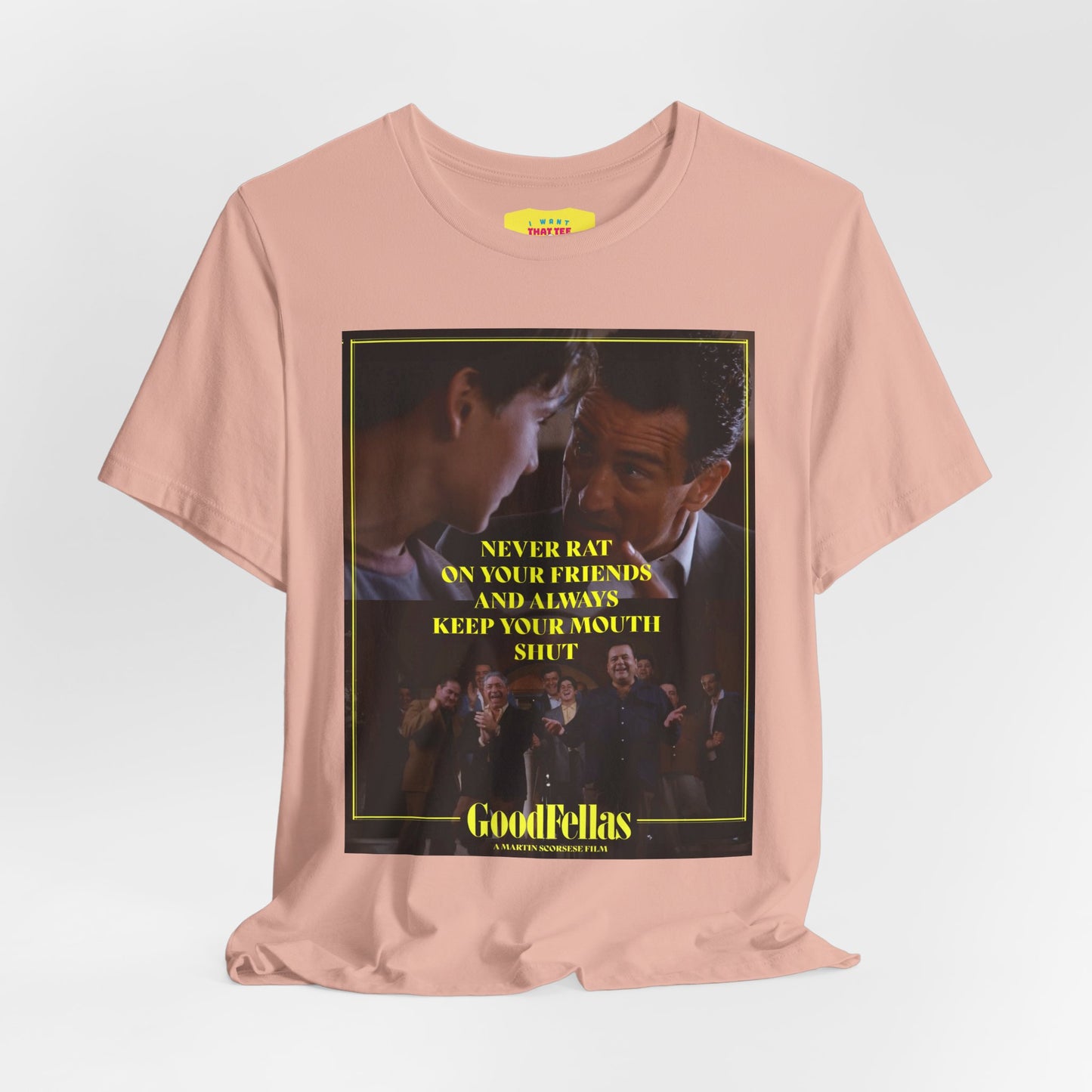 NEVER RAT ON YOUR FRIENDS - GOODFELLAS QUOTE (Unisex Jersey Short Sleeve Tee)