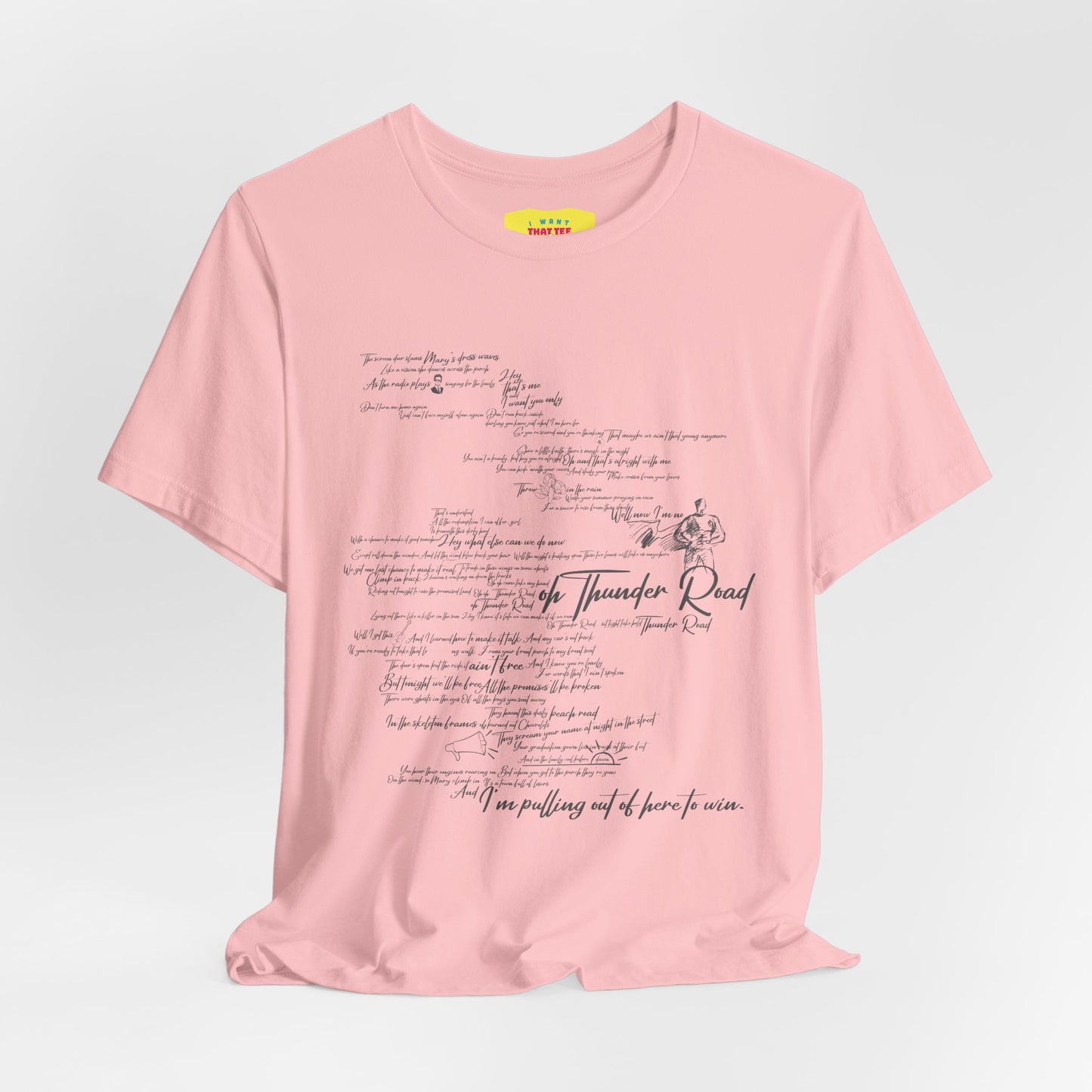 THUNDER ROAD - BRUCE SPRINGSTEEN LYRICS (Unisex Softstyle T-Shirt)