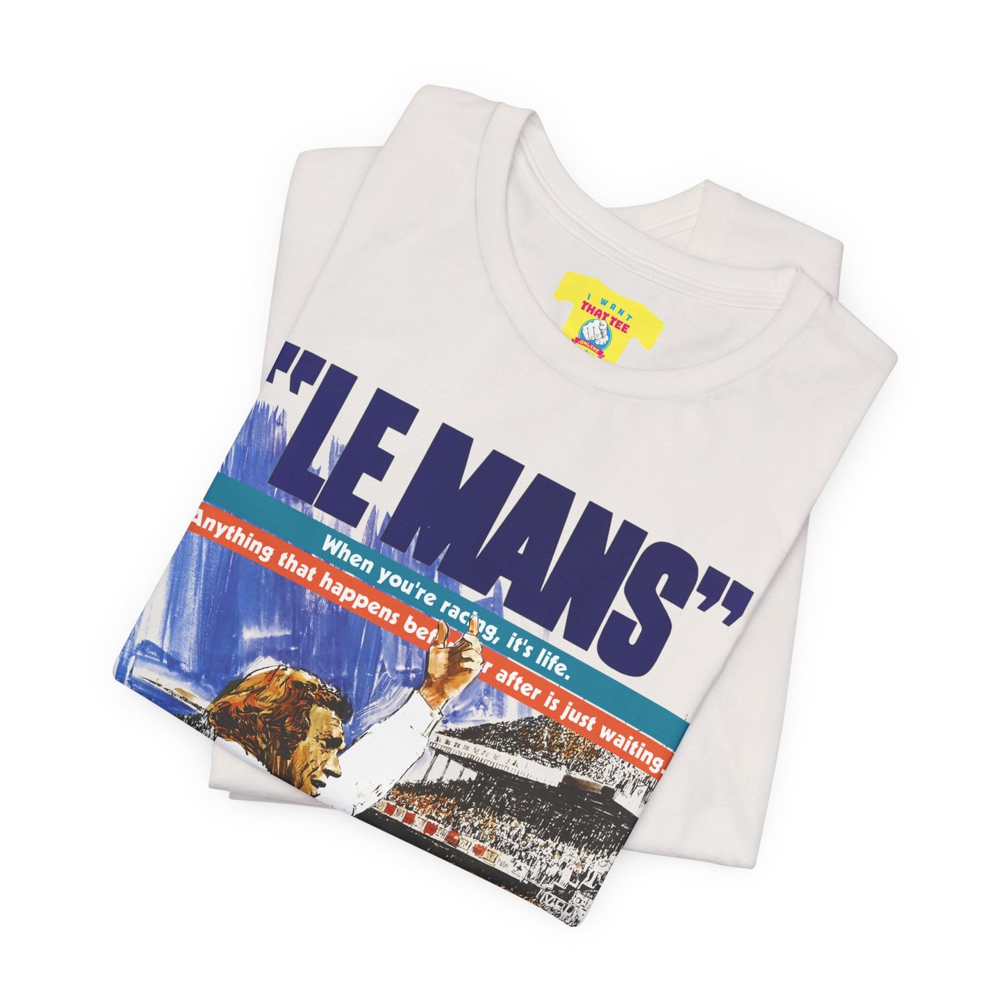 LE MANS MOVIE POSTER (Unisex Jersey Short Sleeve Tee)