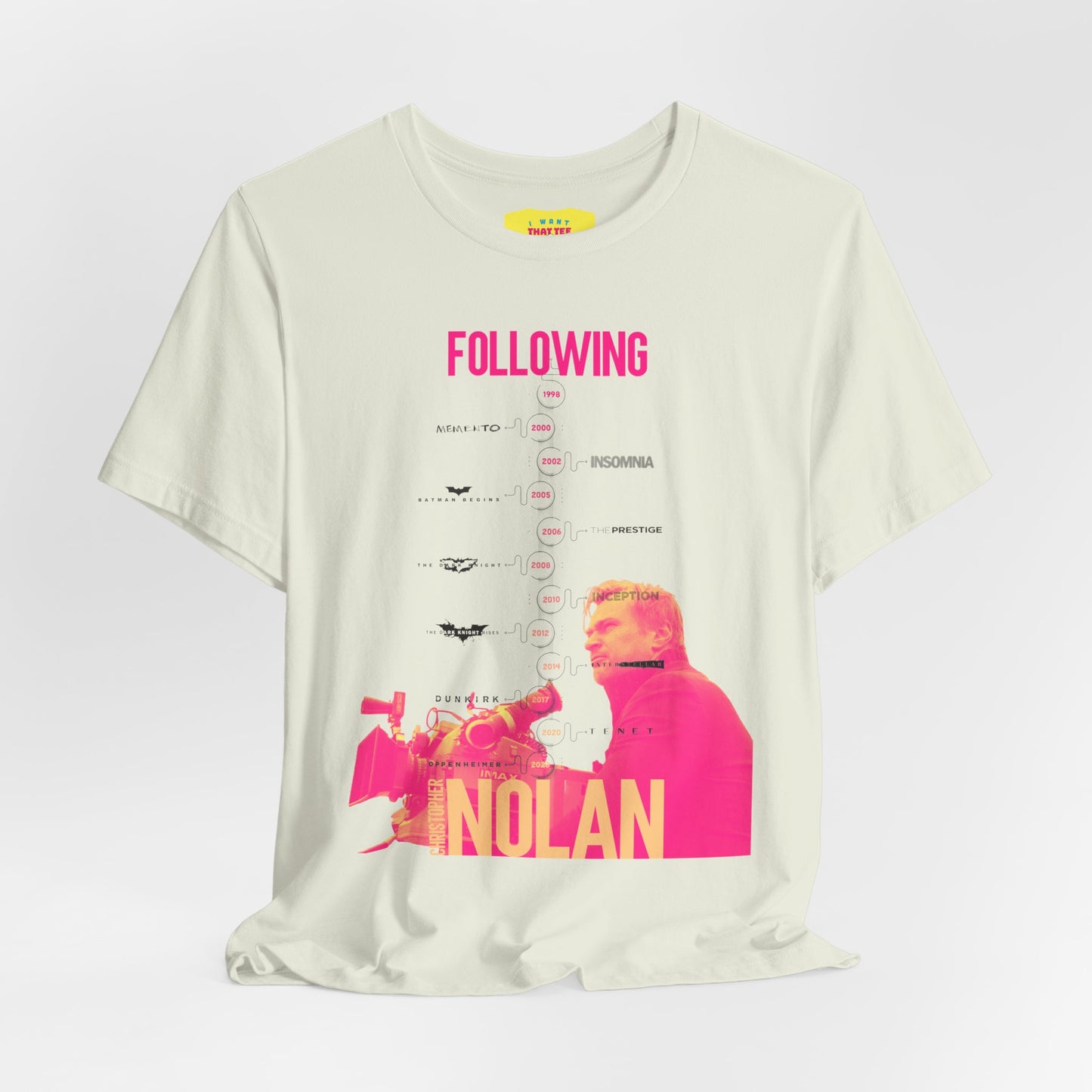 FOLLOWING CHRISTOPHER NOLAN (Unisex Jersey Short Sleeve Tee)