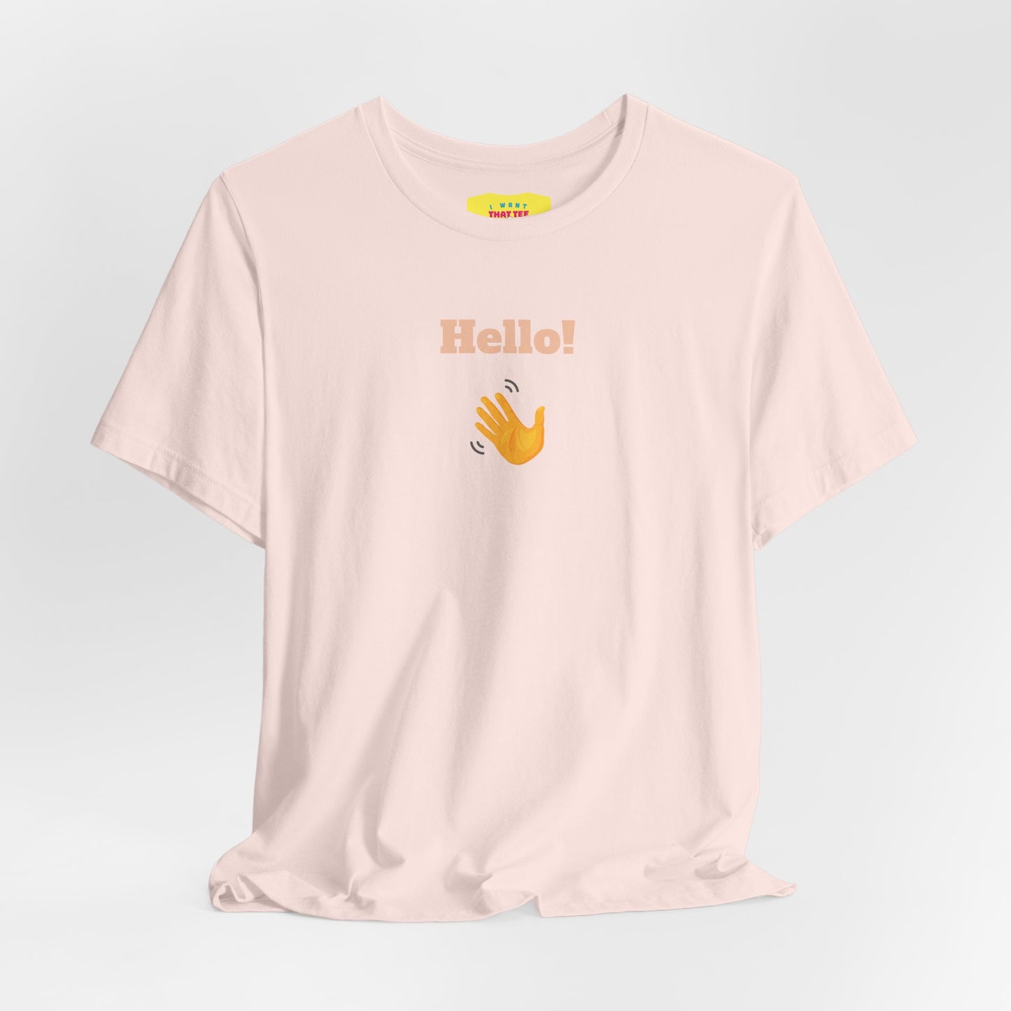 HELLO (front) / GOODBYE (back) (Unisex Jersey Short Sleeve Tee)