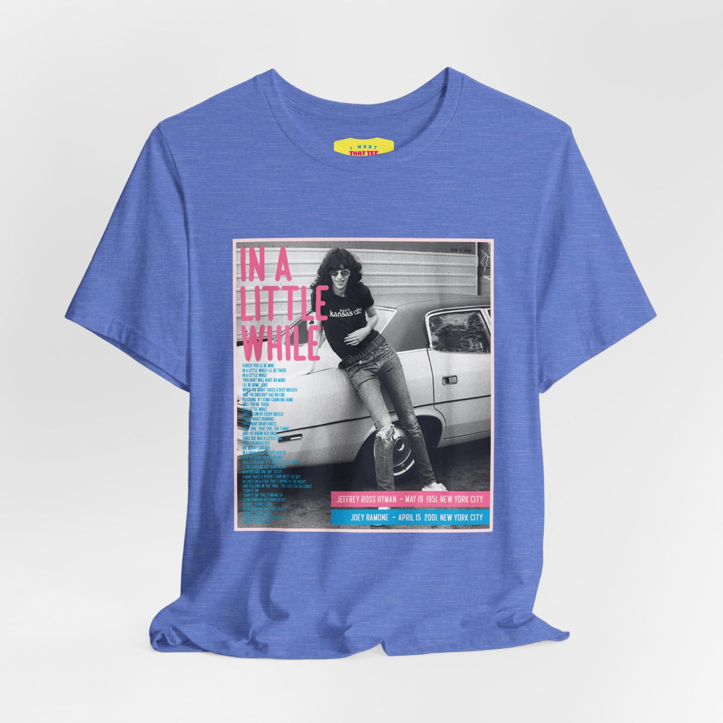 JOEY RAMONE - IN A LITTLE WHILE (Unisex Softstyle T-Shirt)