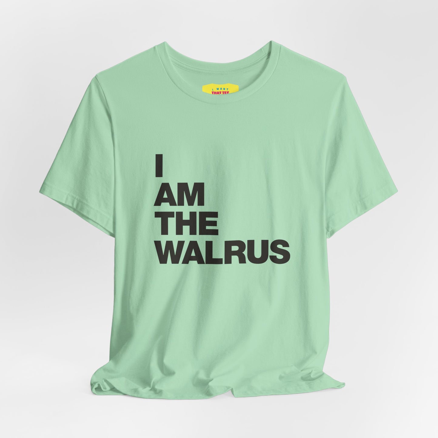 I AM THE WALRUS - THE BEATLES (Black text, Unisex Softstyle T-Shirt)