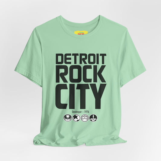 DETROIT ROCK CITY (Black Text, Unisex Ultra Cotton Tee)