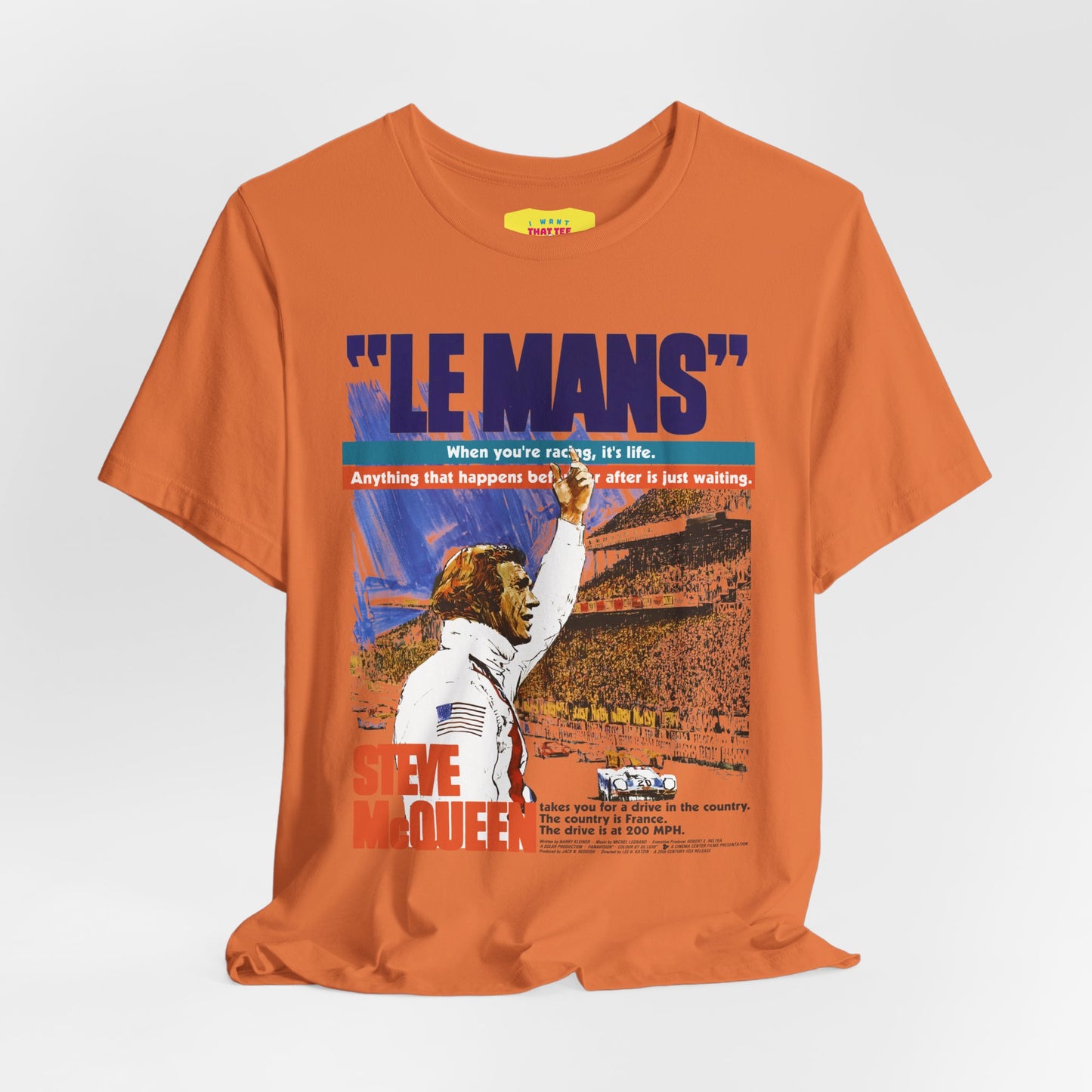 LE MANS MOVIE POSTER (Unisex Jersey Short Sleeve Tee)