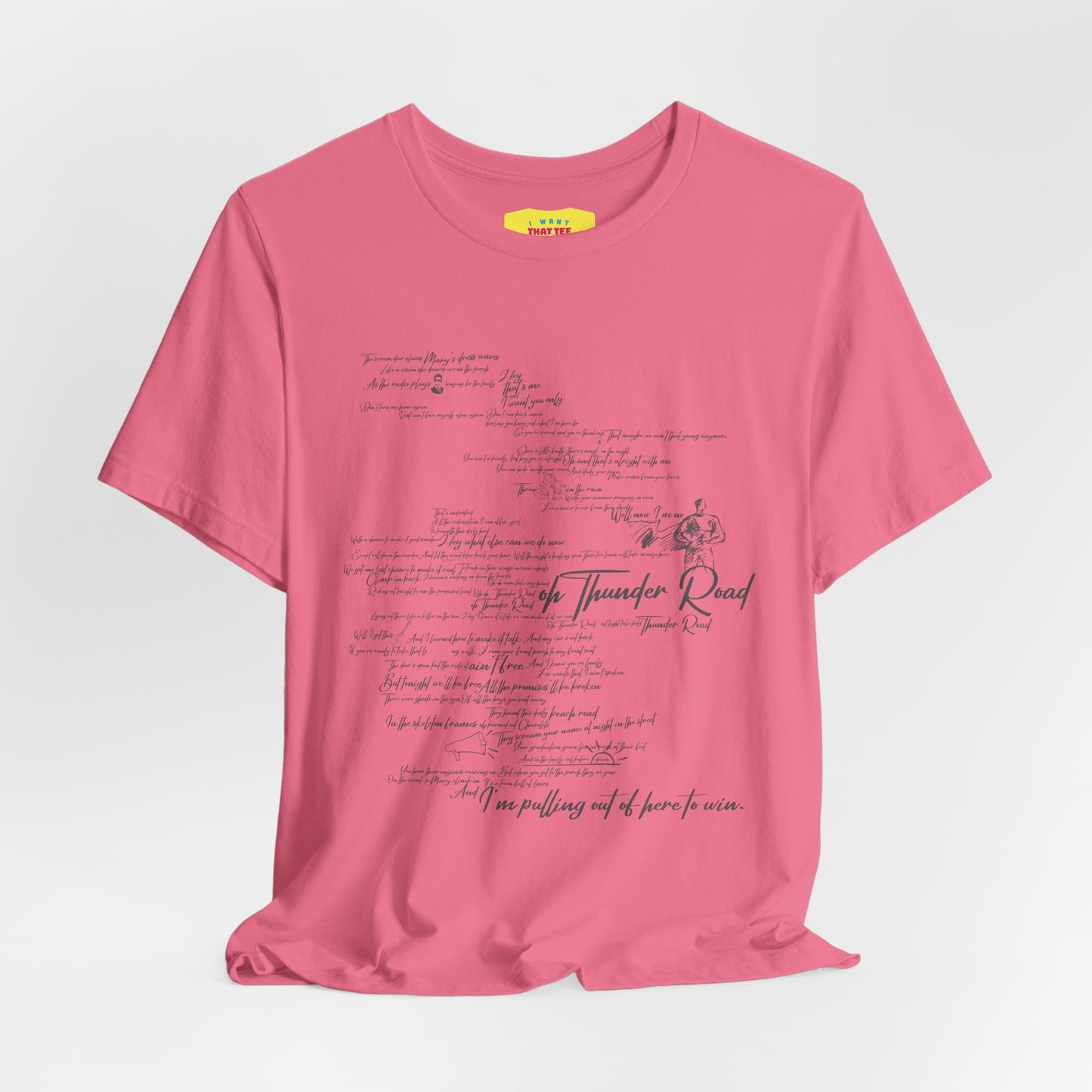 THUNDER ROAD - BRUCE SPRINGSTEEN LYRICS (Unisex Softstyle T-Shirt)