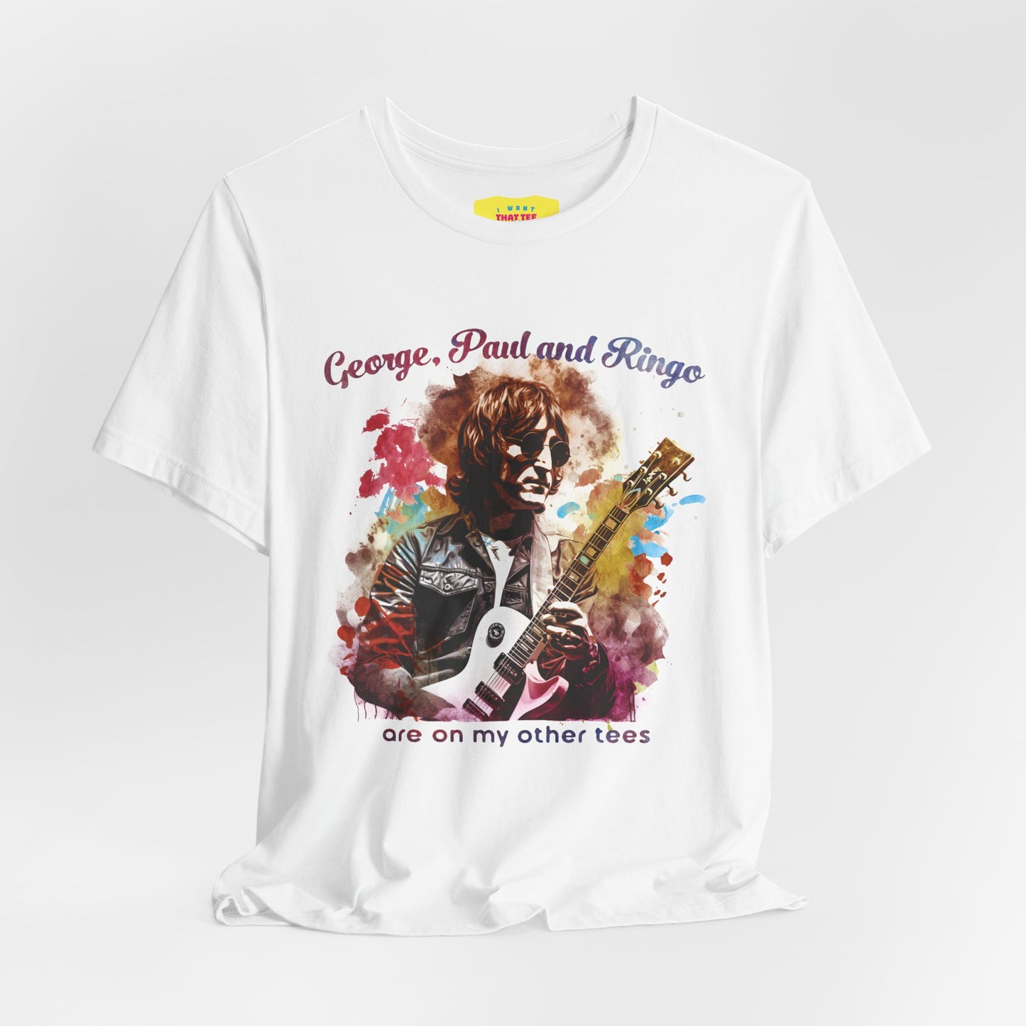 GEORGE, PAUL AND RINGO ARE ON MY OTHER TEES - (Unisex Softstyle T-Shirt)