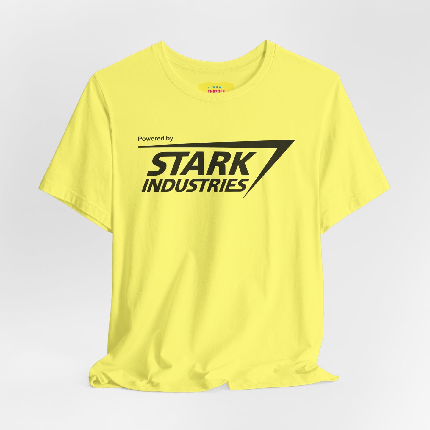 POWERED BY STARK INDUSTRIES (Unisex Jersey Short Sleeve Tee)