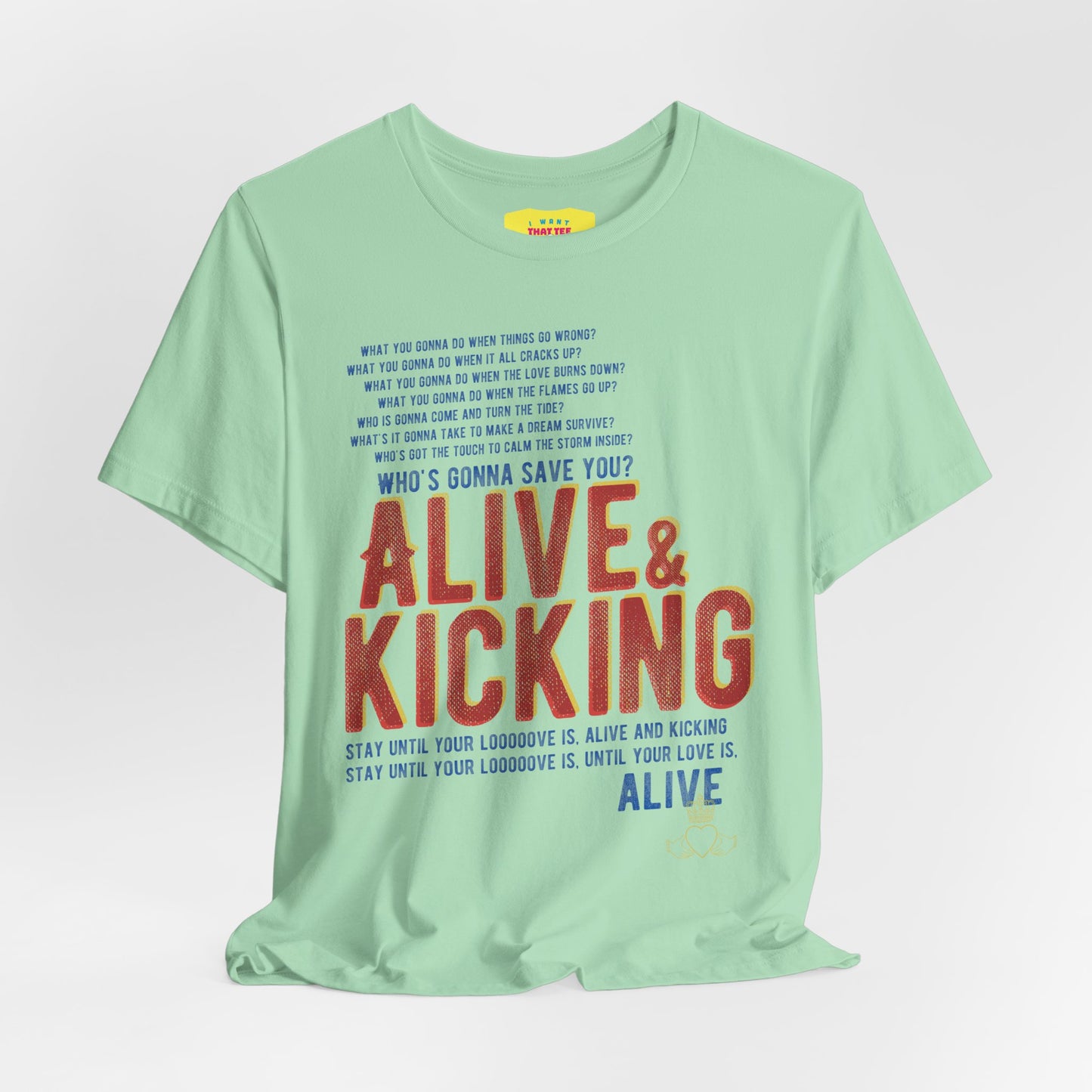 SIMPLE MINDS - ALIVE & KICKING (Unisex Jersey Short Sleeve Tee)