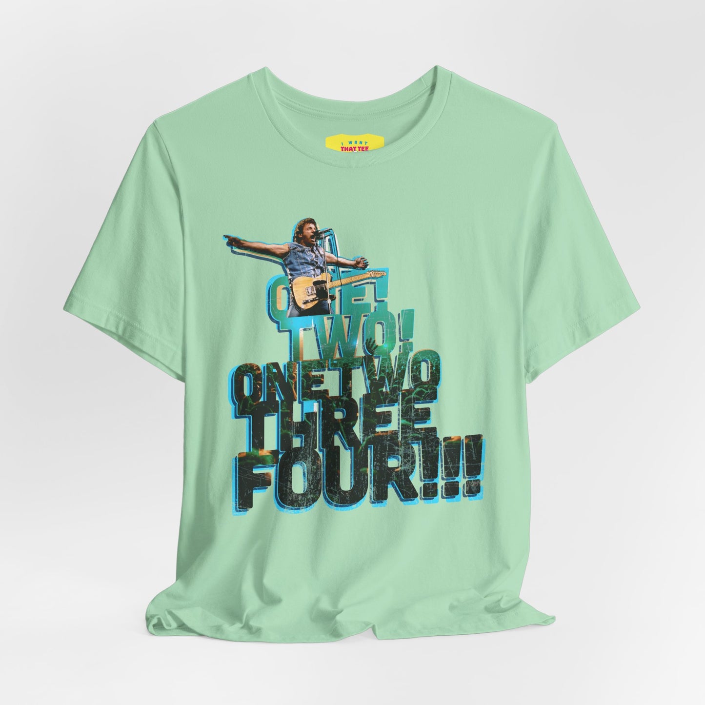 ONE! TWO! ONETWOTHREEFOUR!!! - BRUCE SPRINGSTEEN (Unisex Softstyle T-Shirt)