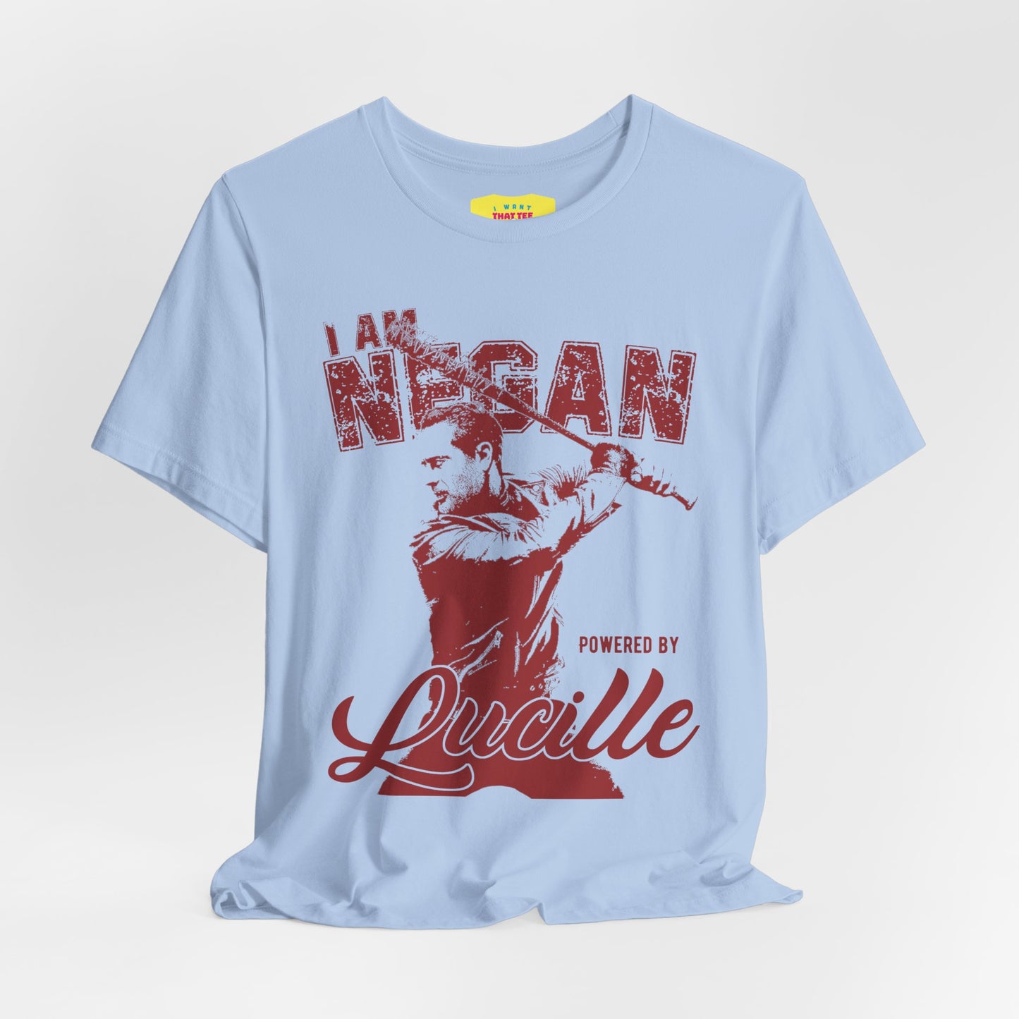 I AM NEGAN POWERED BY LUCILLE - THE WALKING DEAD (Unisex Jersey Short Sleeve Tee)