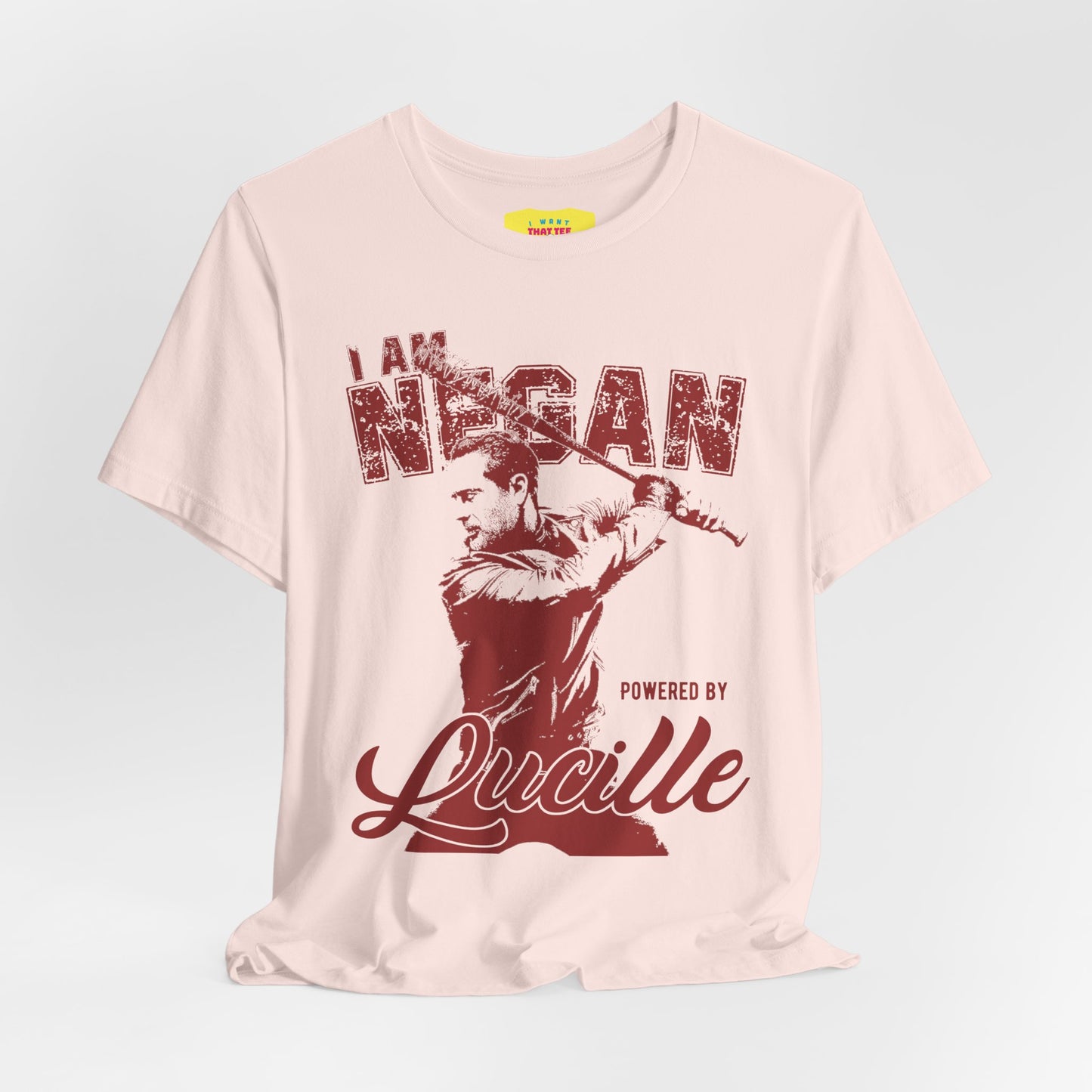 I AM NEGAN POWERED BY LUCILLE - THE WALKING DEAD (Unisex Jersey Short Sleeve Tee)