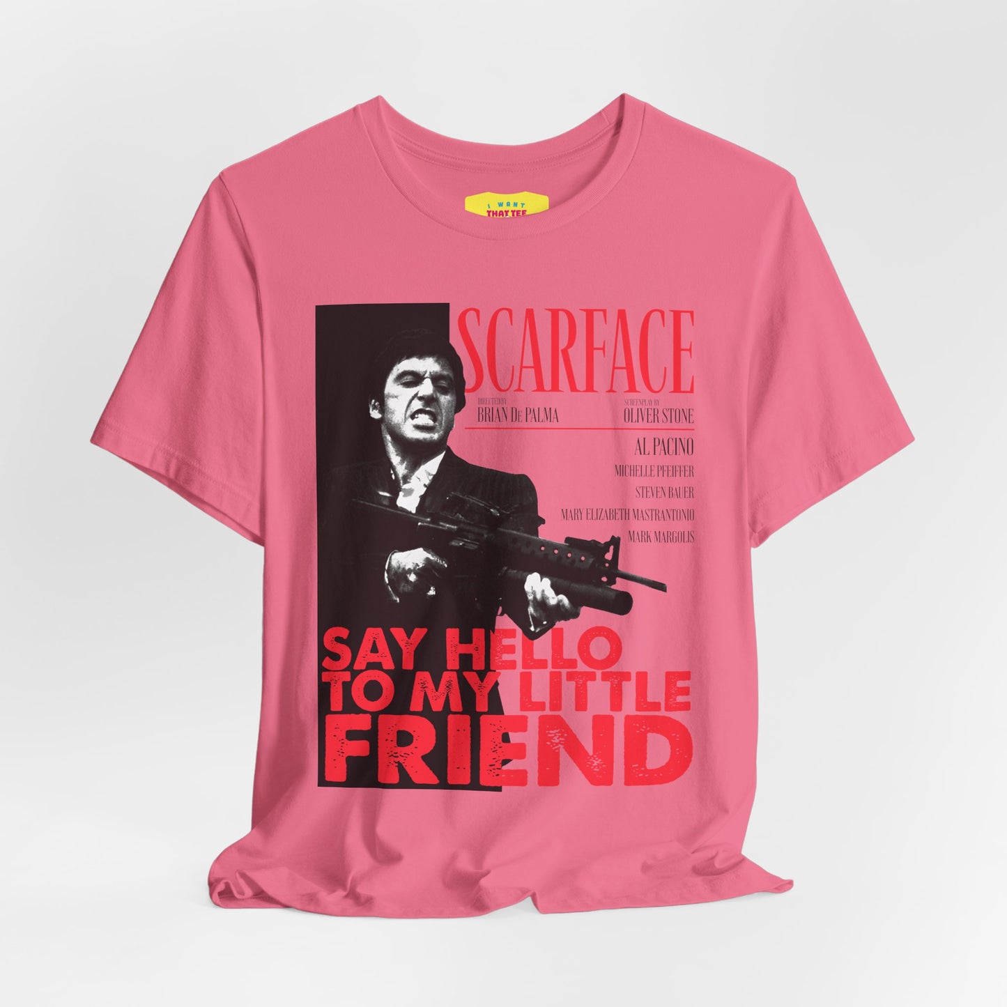 SAY HELLO TO MY LITTLE FRIEND - SCARFACE (Unisex Jersey Short Sleeve Tee)