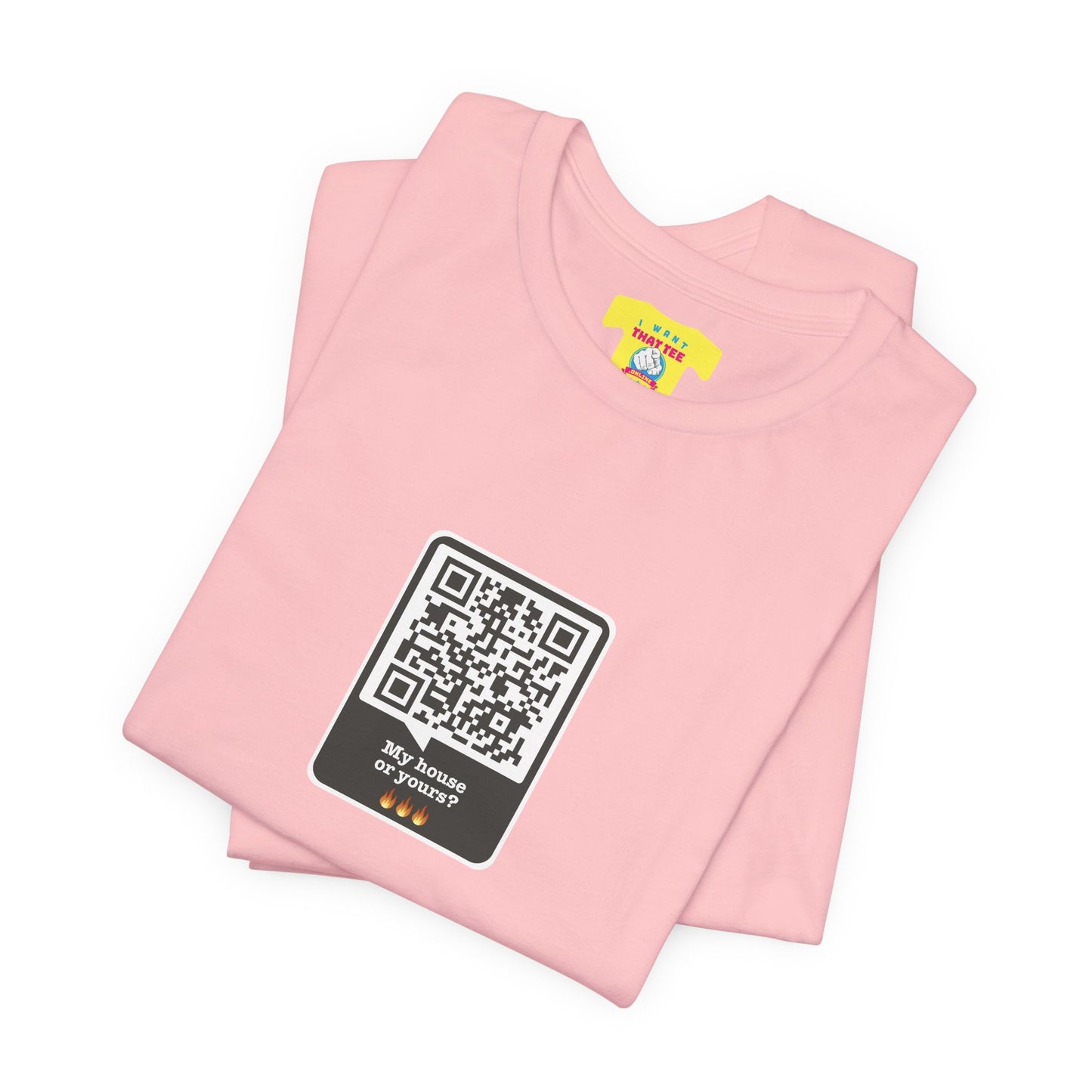 MY HOUSE OR YOURS? - UBER QR JOKE (Unisex Softstyle T-Shirt)