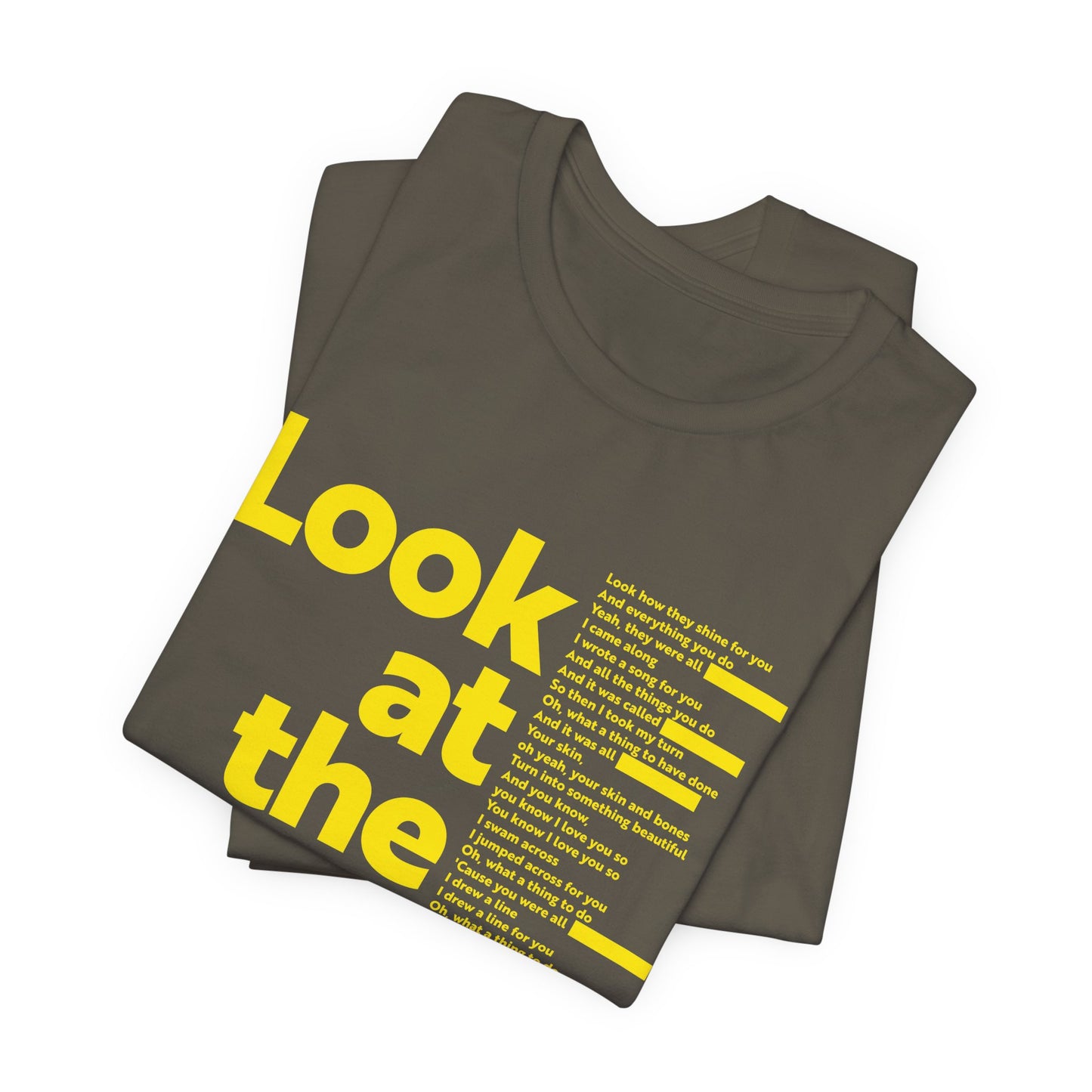 YELLOW - COLDPLAY LYRICS (Unisex Softstyle T-Shirt)