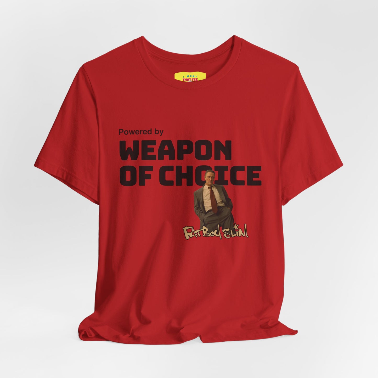 POWERED BY WEAPON OF CHOICE - FATBOY SLIM (Unisex Softstyle T-Shirt)