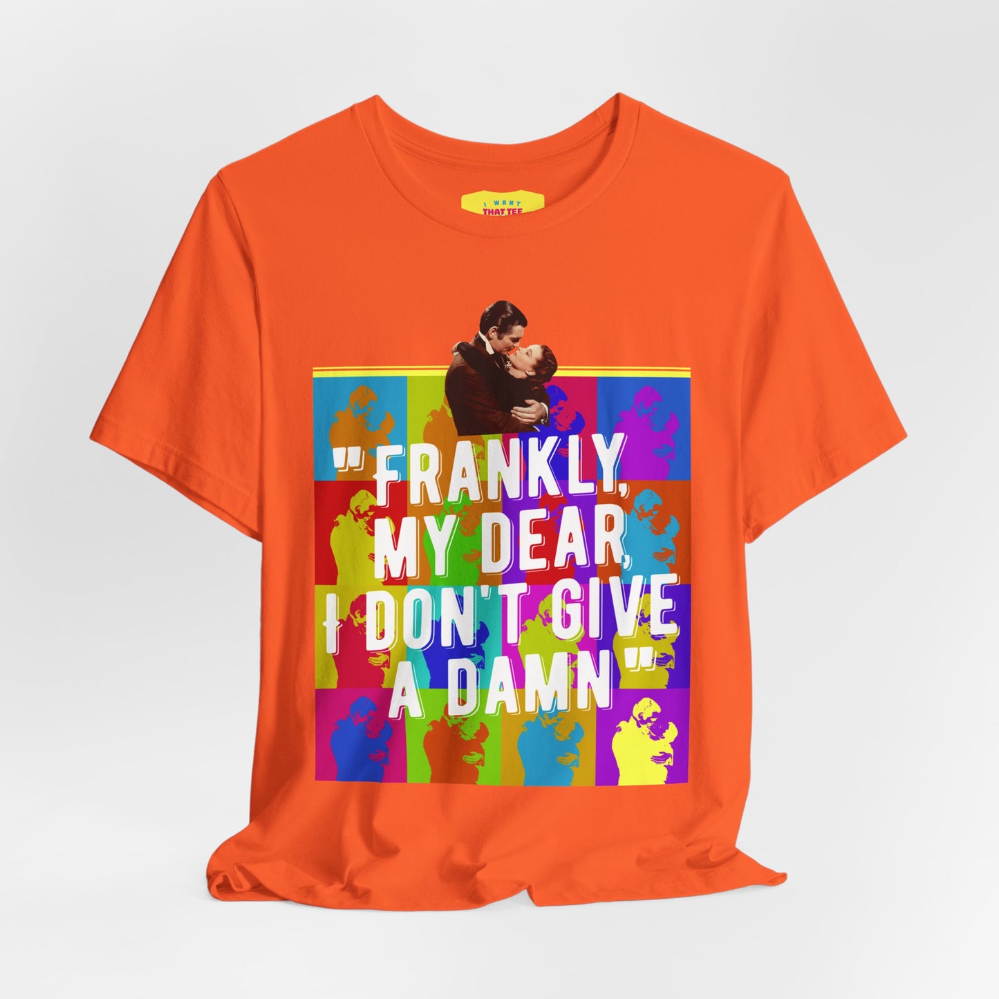 FRANKLY, MY DEAR, I DON'T GIVE A DAMN - GONE WITH THE WIND QUOTE (Unisex Jersey Short Sleeve Tee)