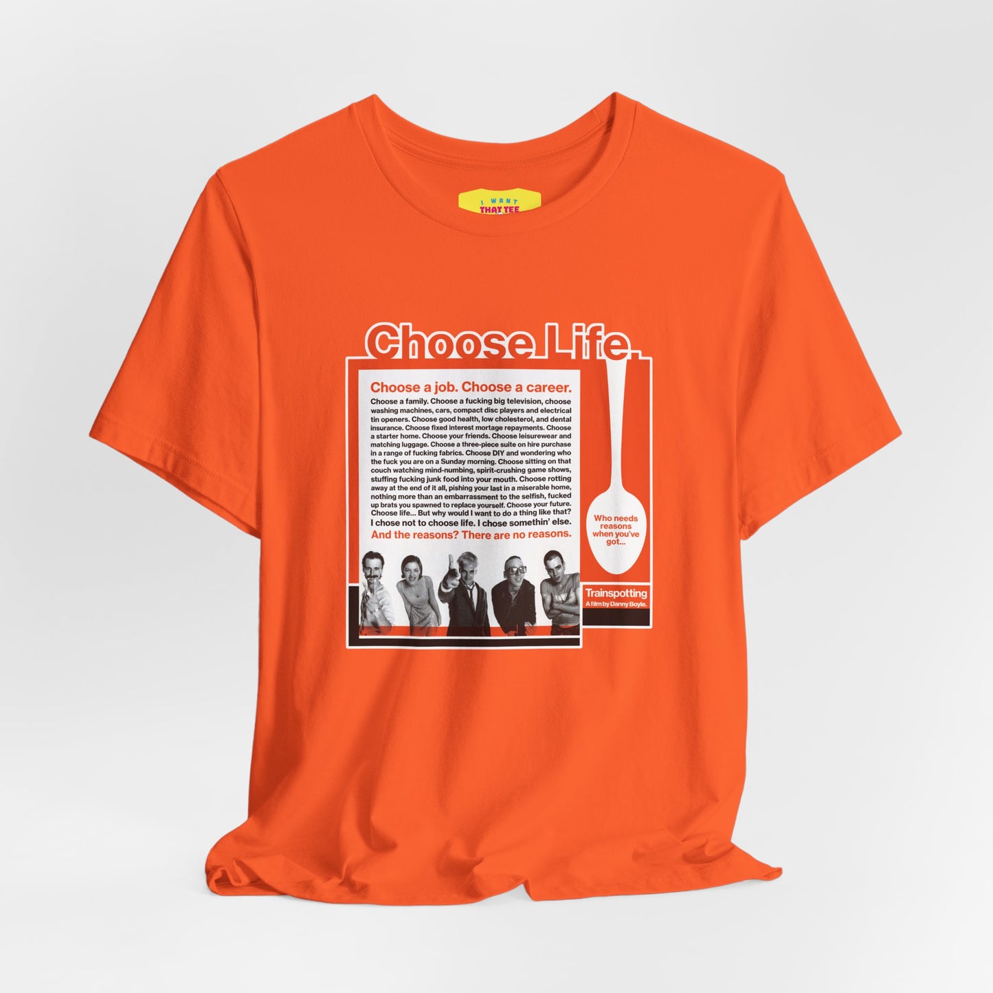 CHOOSE LIFE - TRAINSPOTTING (Unisex Softstyle T-Shirt)