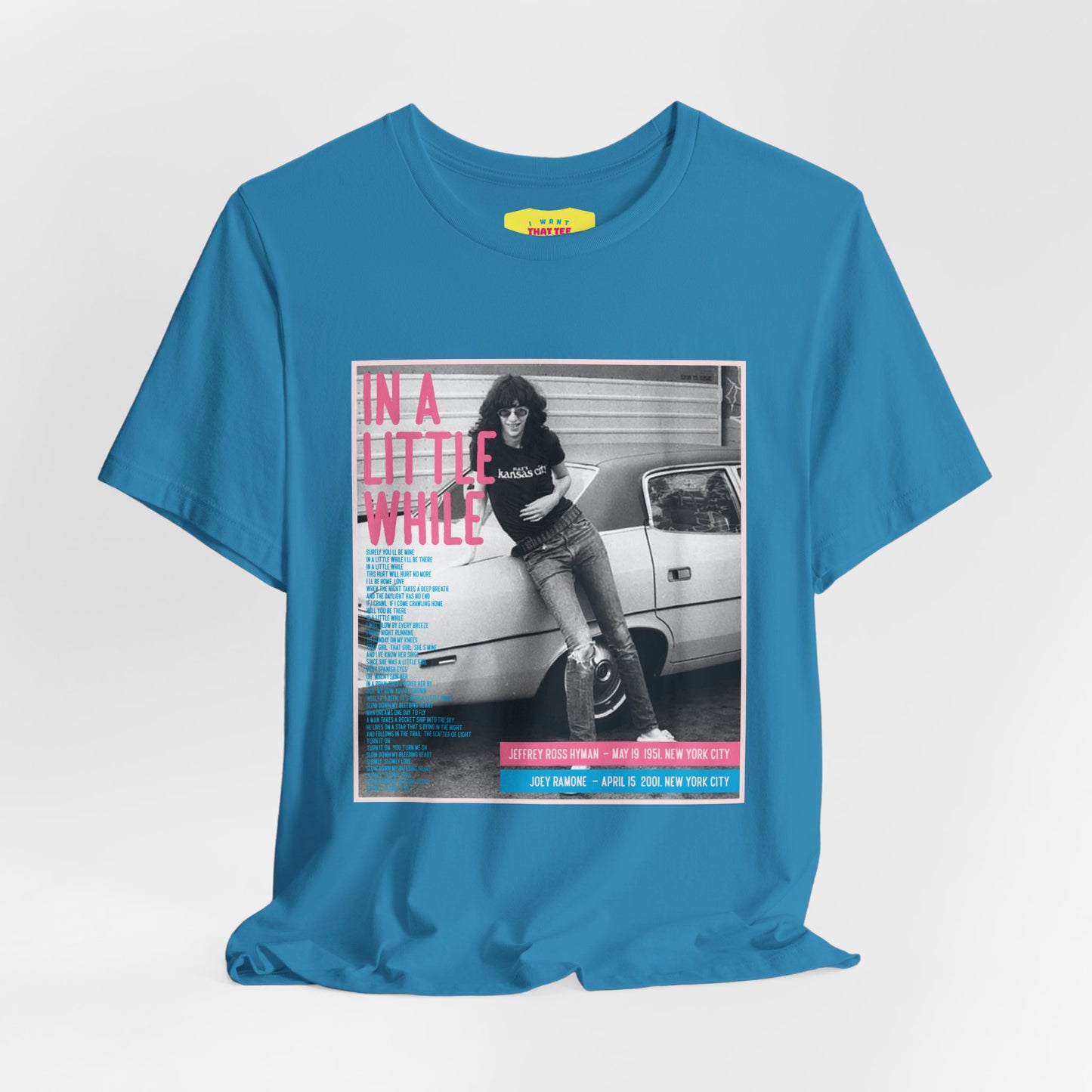 JOEY RAMONE - IN A LITTLE WHILE (Unisex Softstyle T-Shirt)