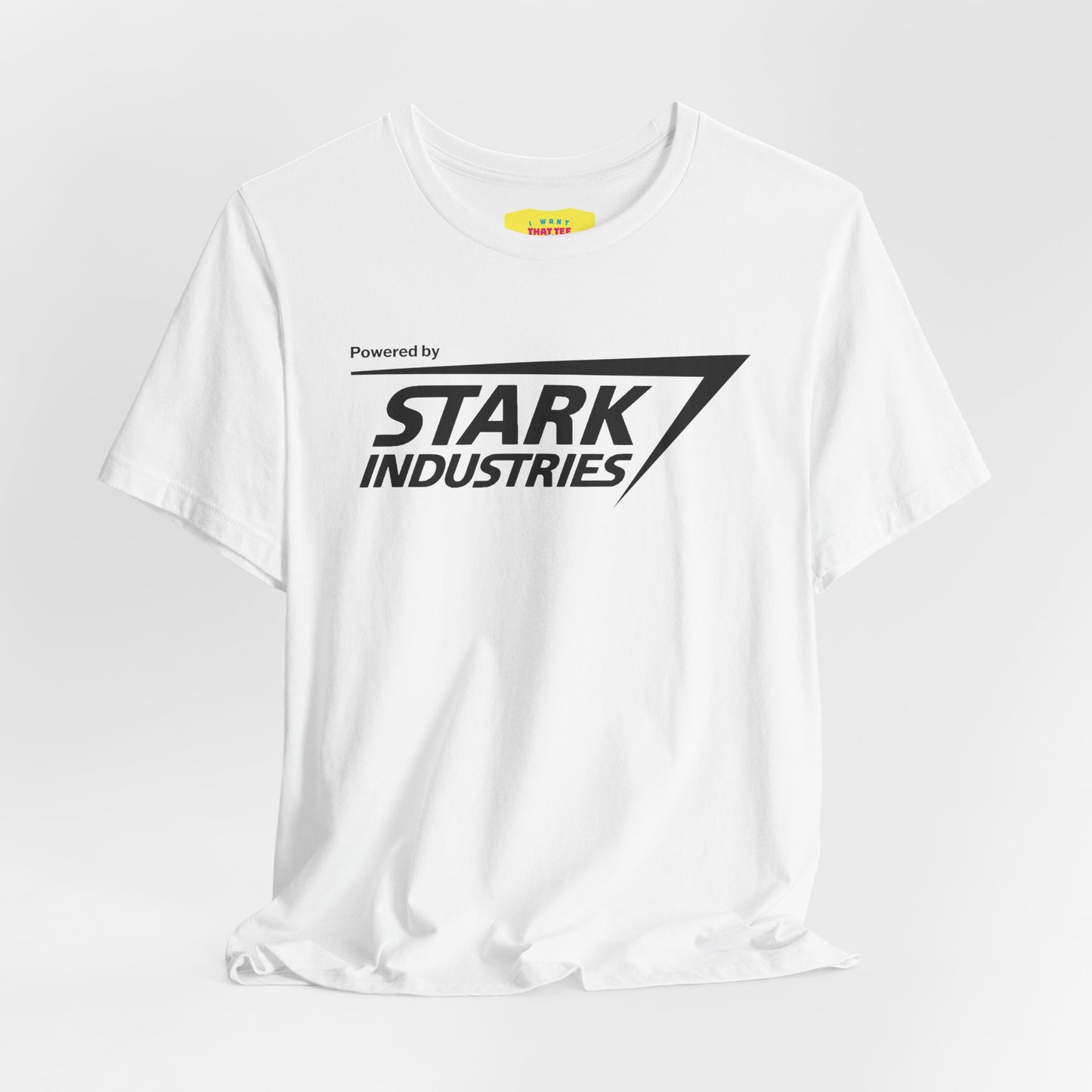 POWERED BY STARK INDUSTRIES (Unisex Jersey Short Sleeve Tee)