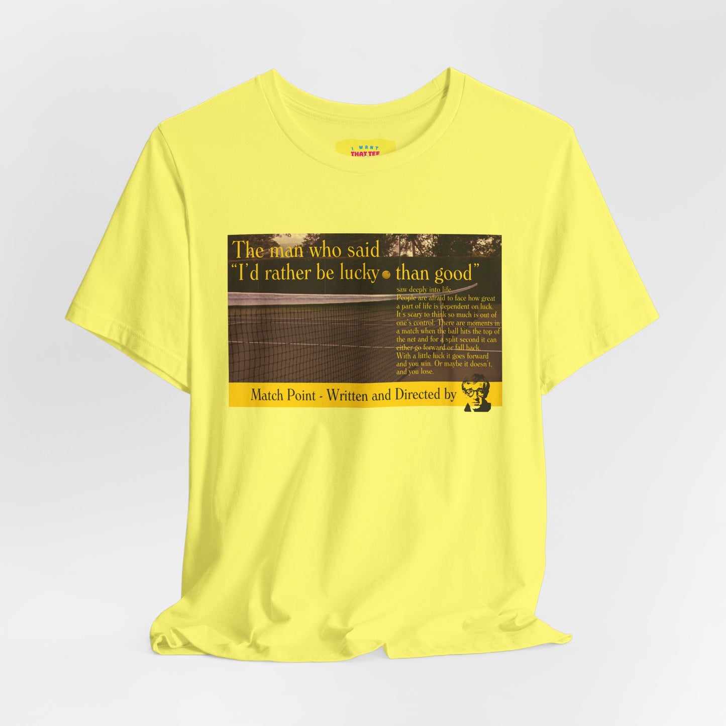 MATCH POINT QUOTE (Unisex Jersey Short Sleeve Tee)