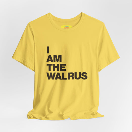 I AM THE WALRUS - THE BEATLES (Black text, Unisex Softstyle T-Shirt)