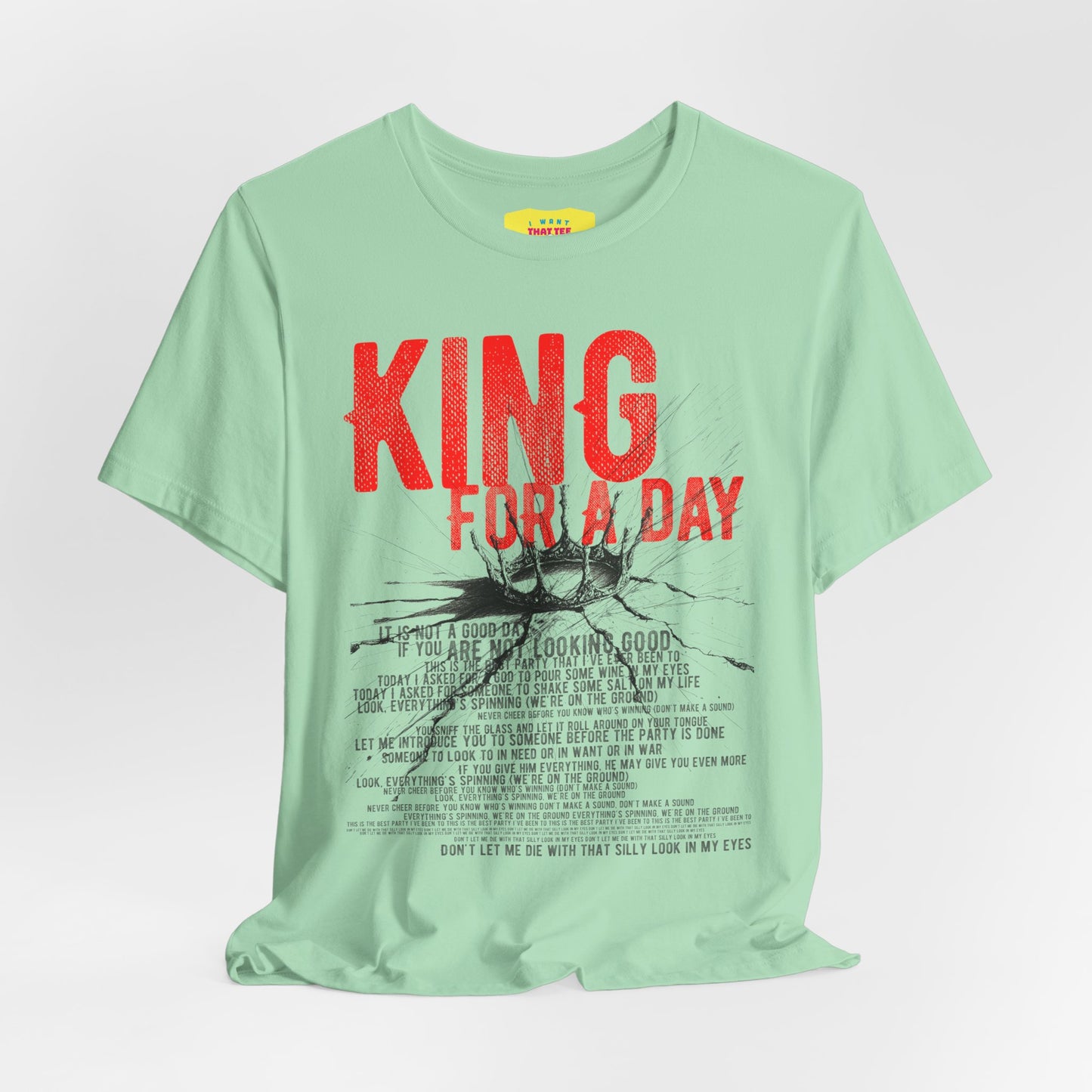 KING FOR A DAY - FAITH NO MORE (Unisex Jersey Short Sleeve Tee)