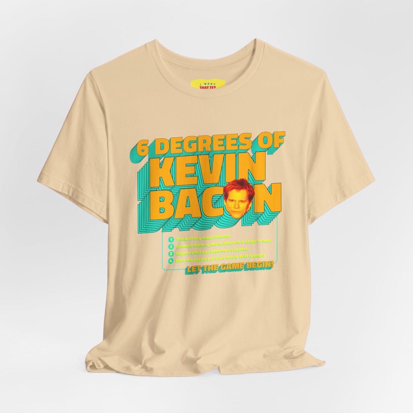 6 DEGREES OF KEVIN BACON RULES (Unisex Jersey Short Sleeve Tee)