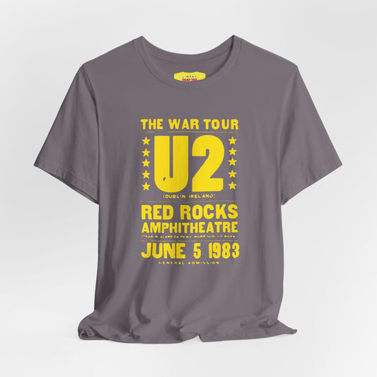 U2 THE WAR TOUR 1983 POSTER (Unisex Jersey Short Sleeve Tee)