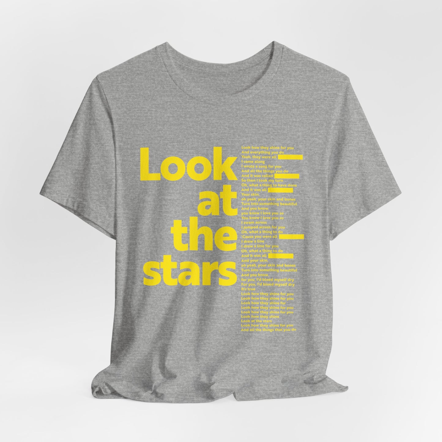 YELLOW - COLDPLAY LYRICS (Unisex Softstyle T-Shirt)